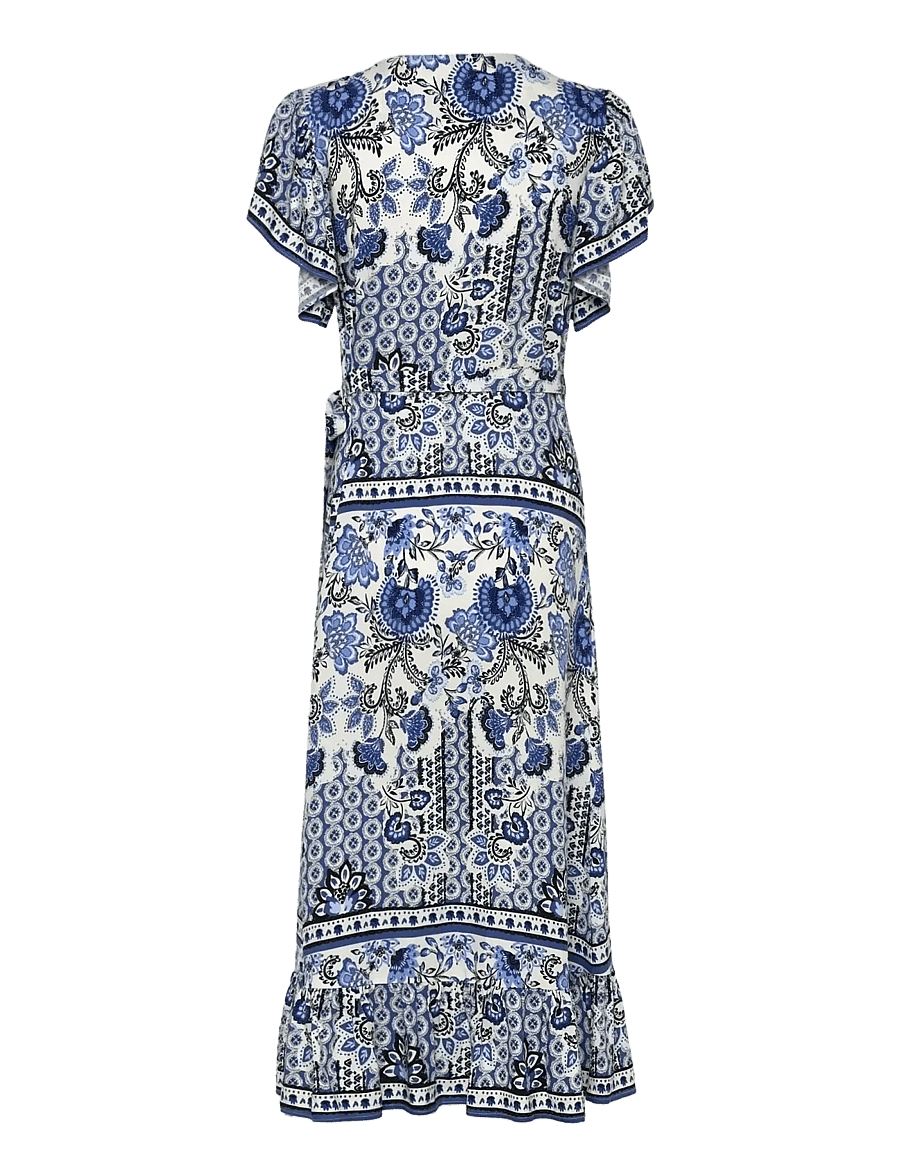 Rosemunde - RWElif SS Midi Wrap Dress - sommerkleider - blue boho print - 2