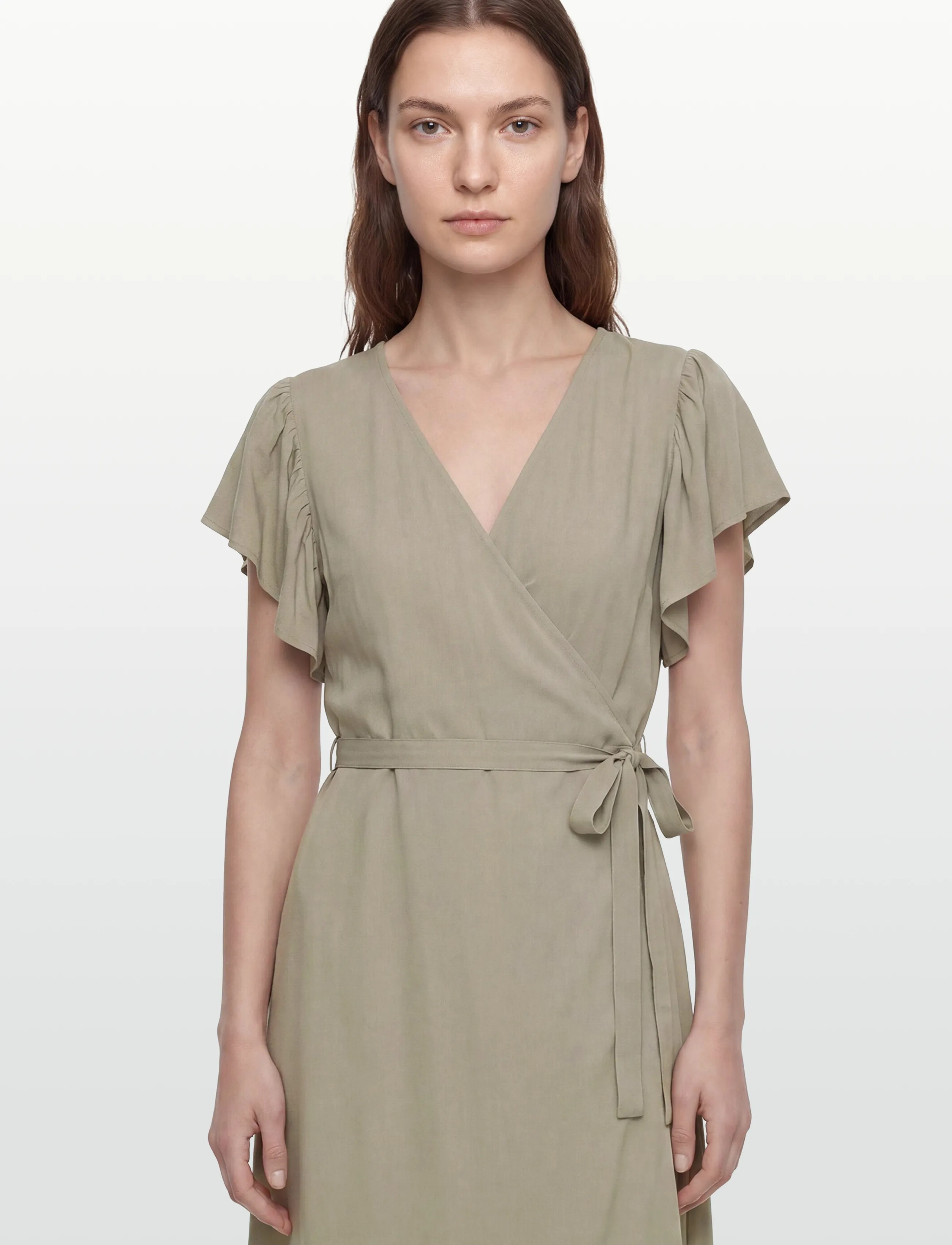 Rosemunde - RWElif SS Midi Wrap Dress - sommerkleider - dried sage - 3