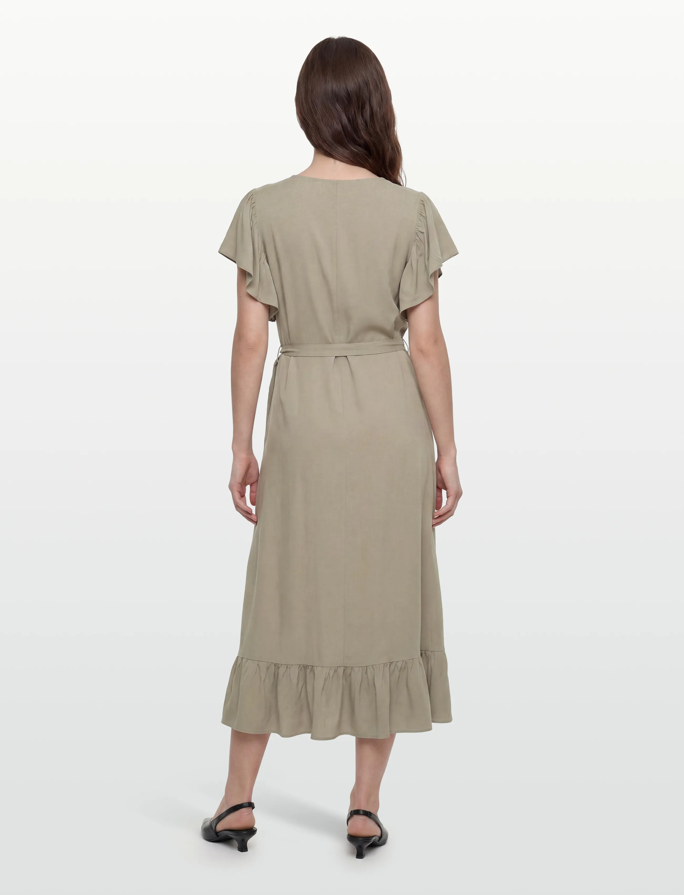Rosemunde - RWElif SS Midi Wrap Dress - sommerkleider - dried sage - 4