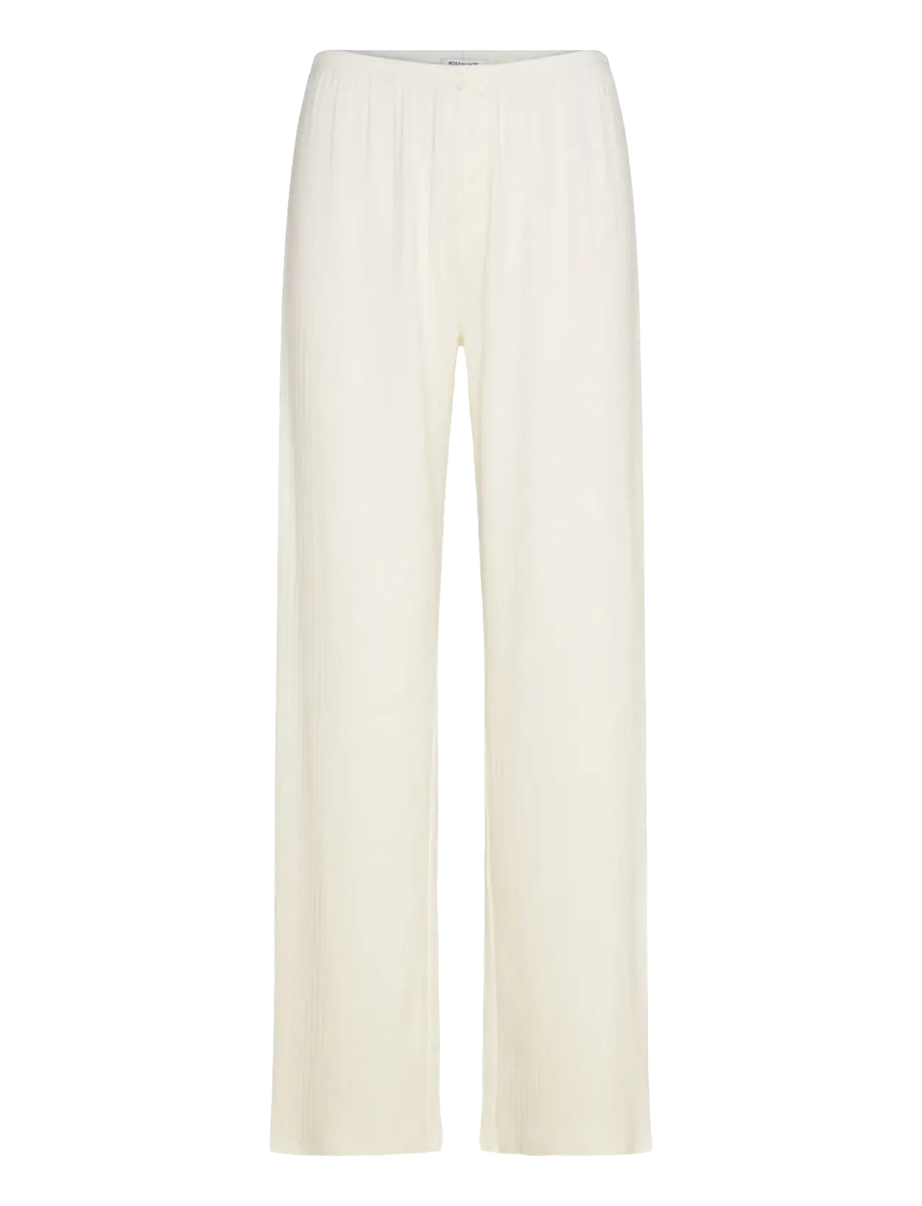 Rosemunde RWBelmo Pointelle MW Trousers - Püksid - CLOUD DANCER / cream
