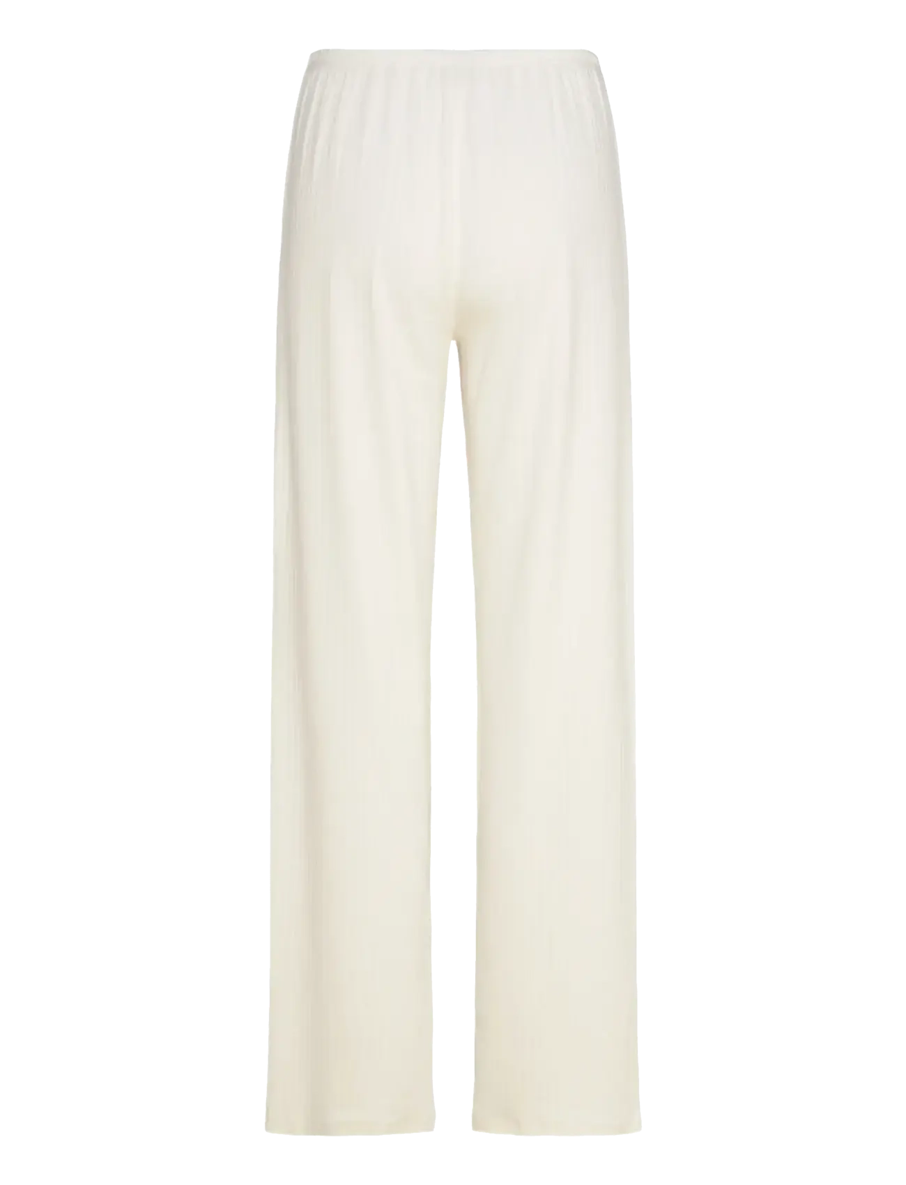 Rosemunde - RWBelmo Pointelle MW Trousers - bukser med brede ben - cloud dancer - 1