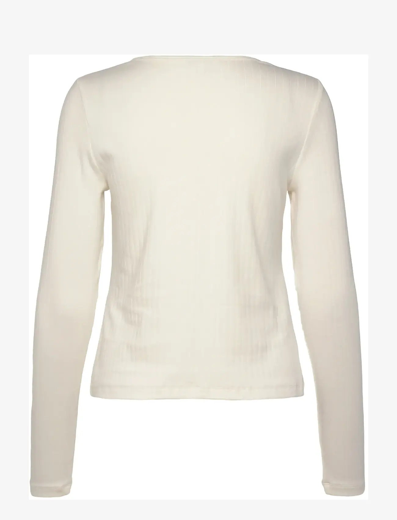 Rosemunde - RWBelmo Pointelle LS Cardigan - koftor - cloud dancer - 1