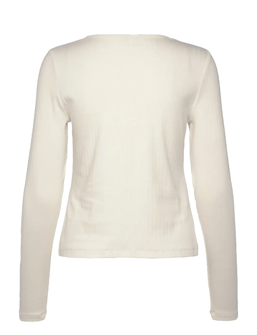 Rosemunde - RWBelmo Pointelle LS Cardigan - strickjacken - cloud dancer - 1