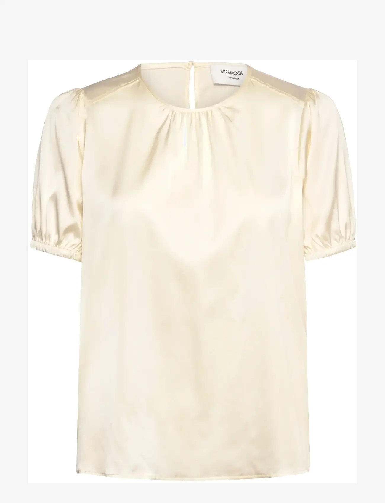Rosemunde - RHJasmine Silk Blend SS Blouse - kortærmede bluser - ivory - 0
