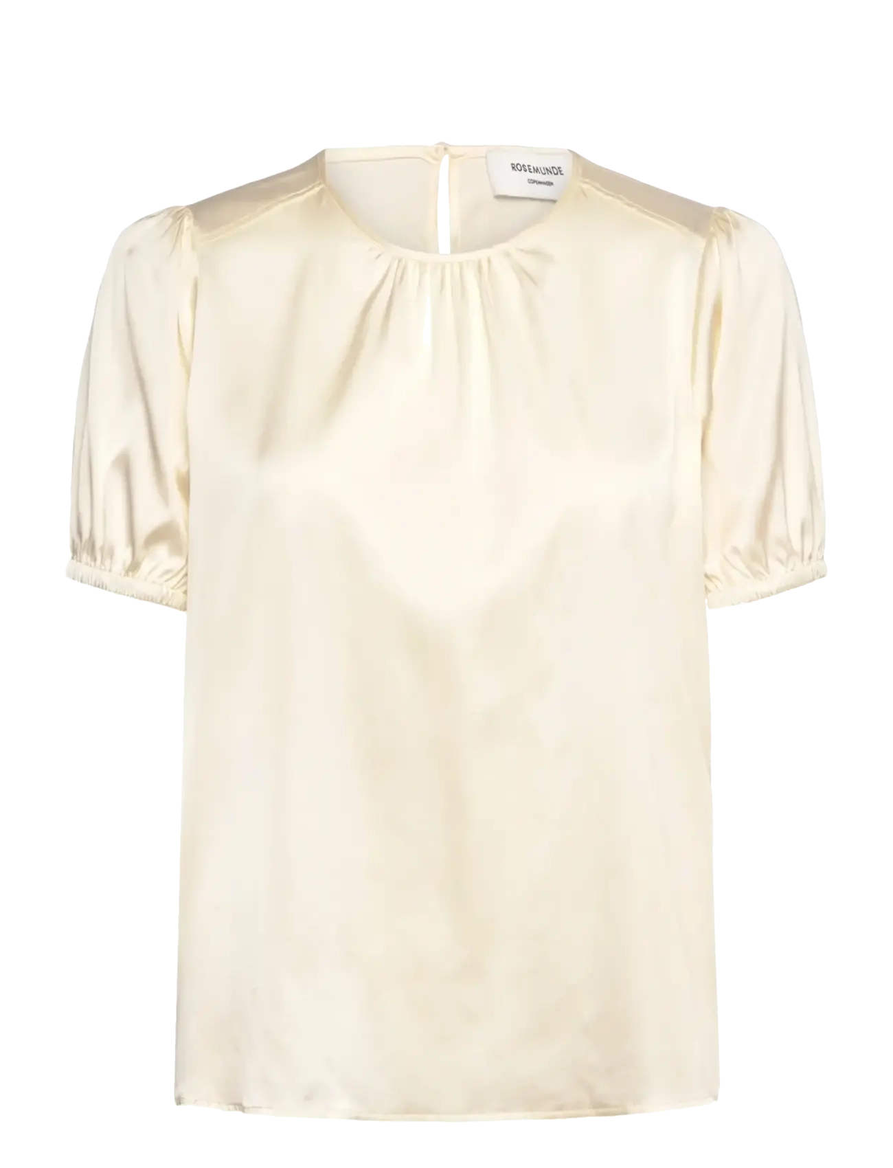 Rosemunde RHJasmine Silk Blend SS Blouse - Kortærmede bluser - IVORY / cream