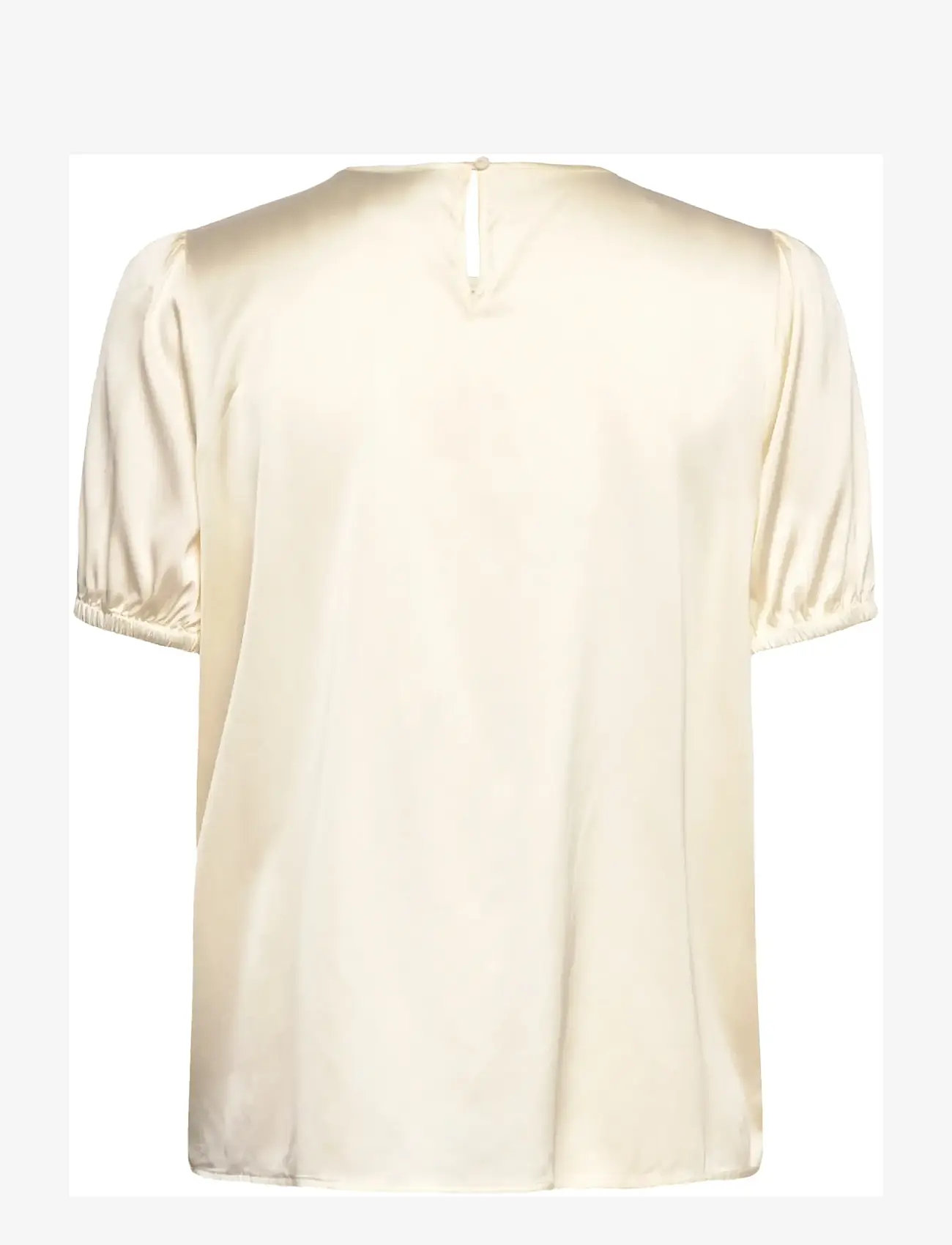 Rosemunde - RHJasmine Silk Blend SS Blouse - kortærmede bluser - ivory - 1