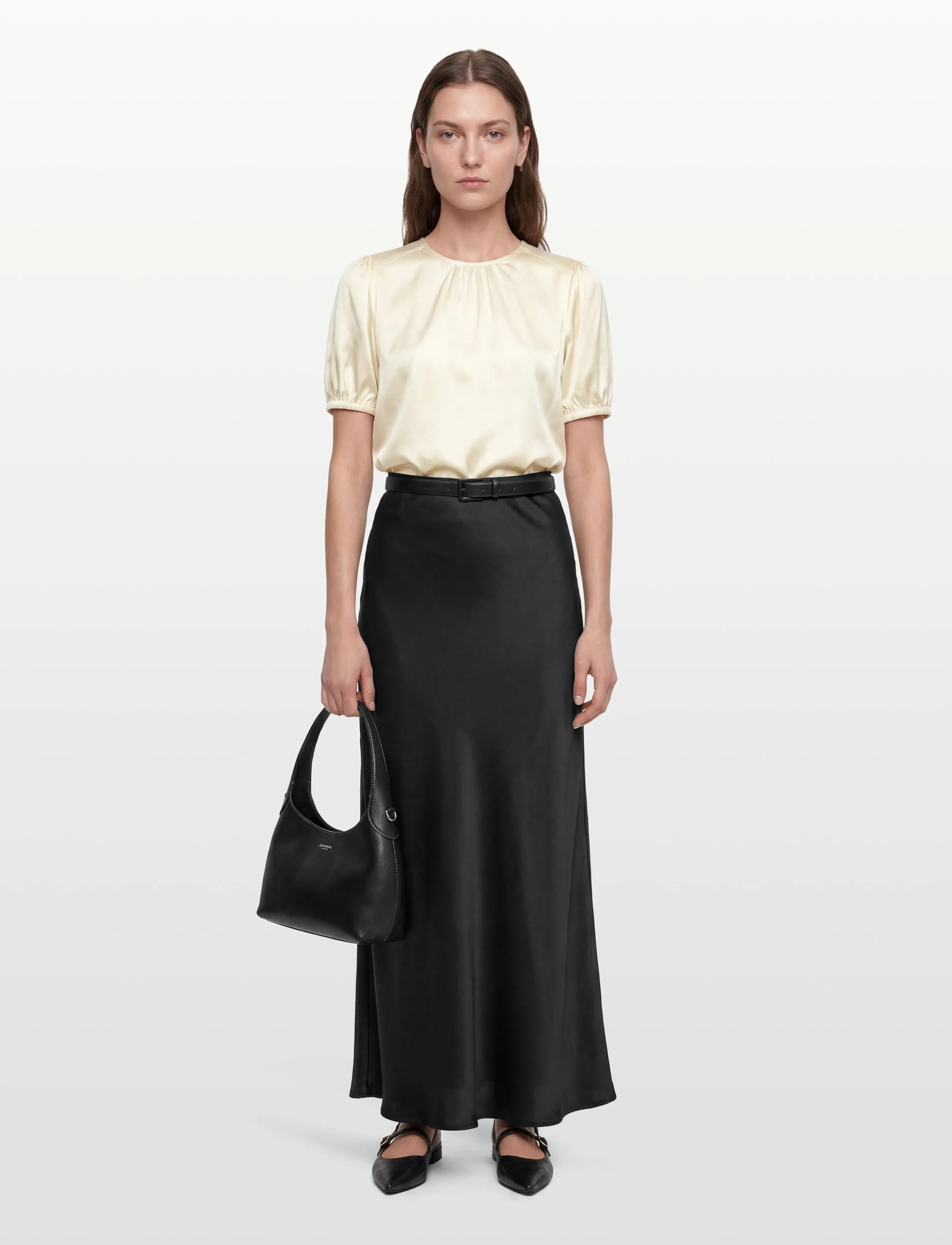 Rosemunde Rhjasmine Silk Blend Ss Blouse, 36, Cream, Bluser > Kortærmede, Dame