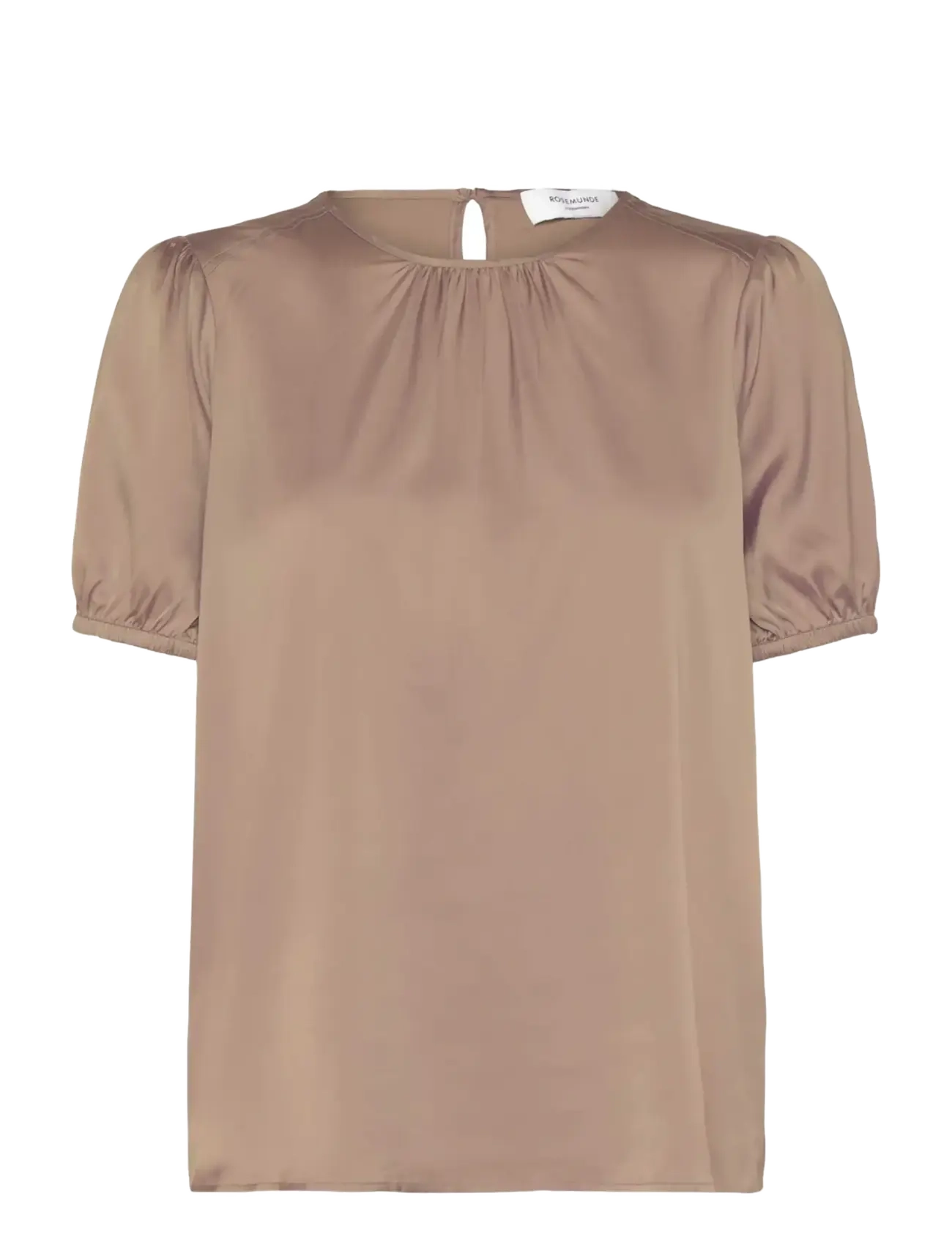 Rosemunde RHJasmine Silk Blend SS Blouse - Officewear - MOCHA MERINGUE / brown
