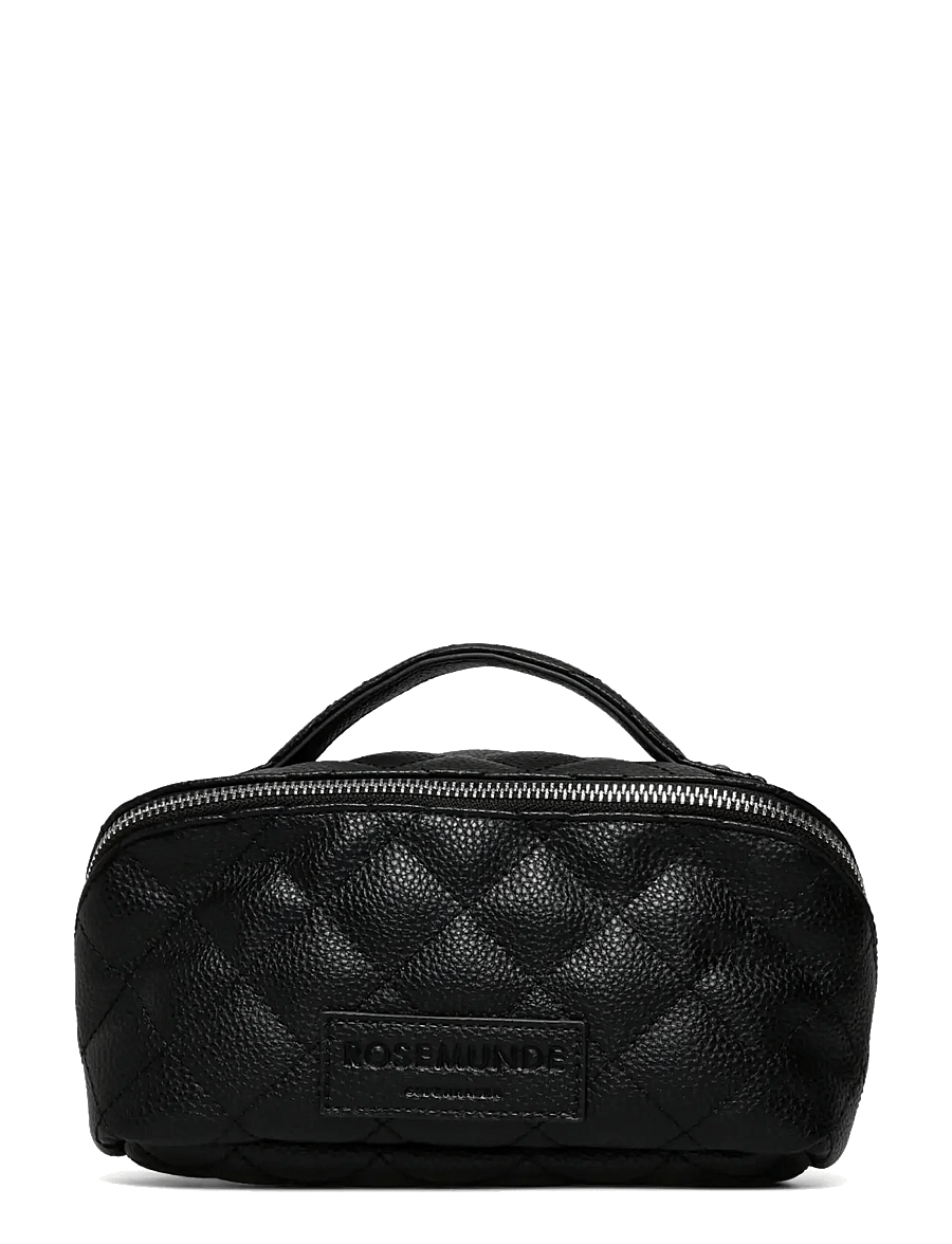 Rosemunde - RBSanya Quilted Small Cosmetics Case - makeup bags - black silver - 0