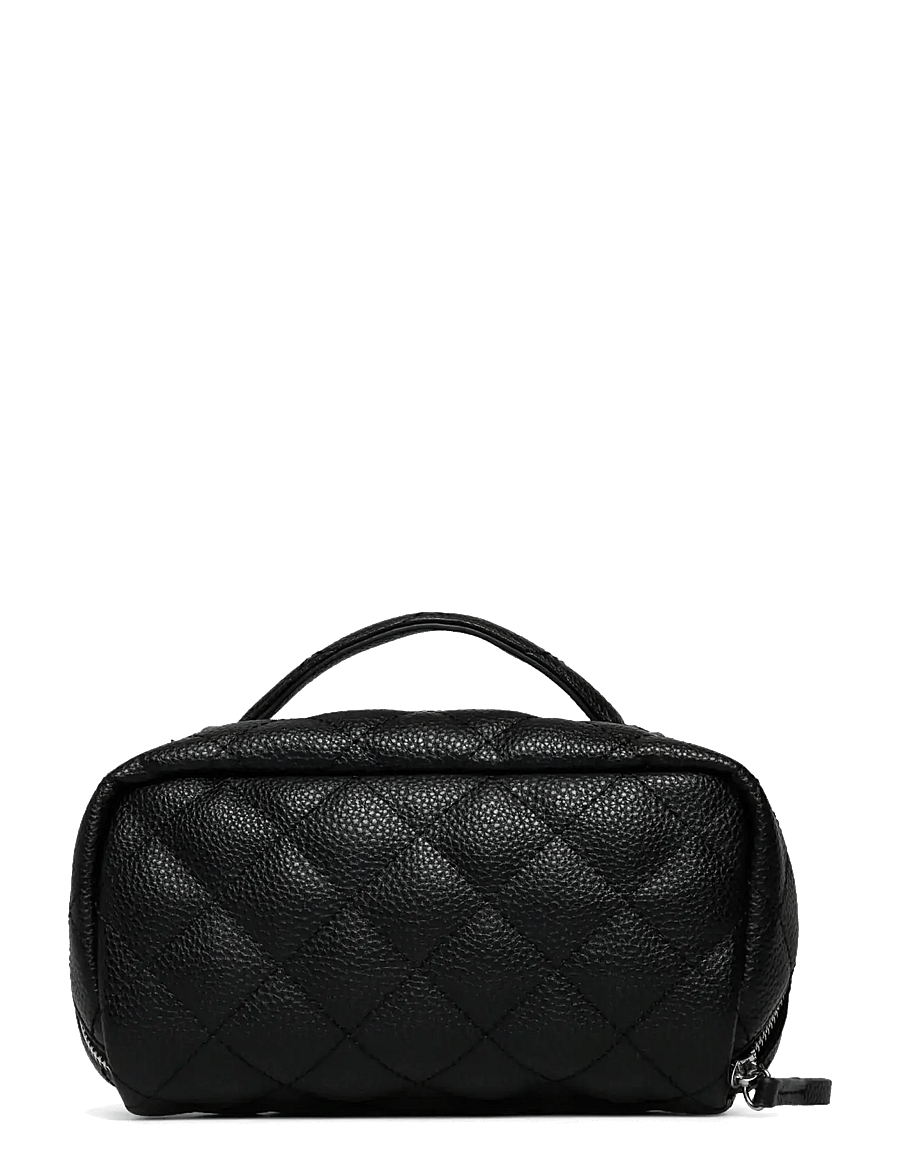 Rosemunde - RBSanya Quilted Small Cosmetics Case - makeup bags - black silver - 1