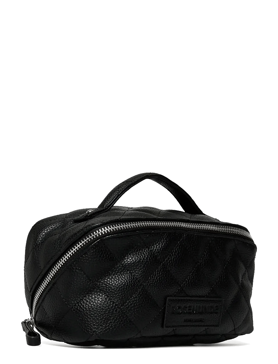 Rosemunde - RBSanya Quilted Small Cosmetics Case - makeup bags - black silver - 2