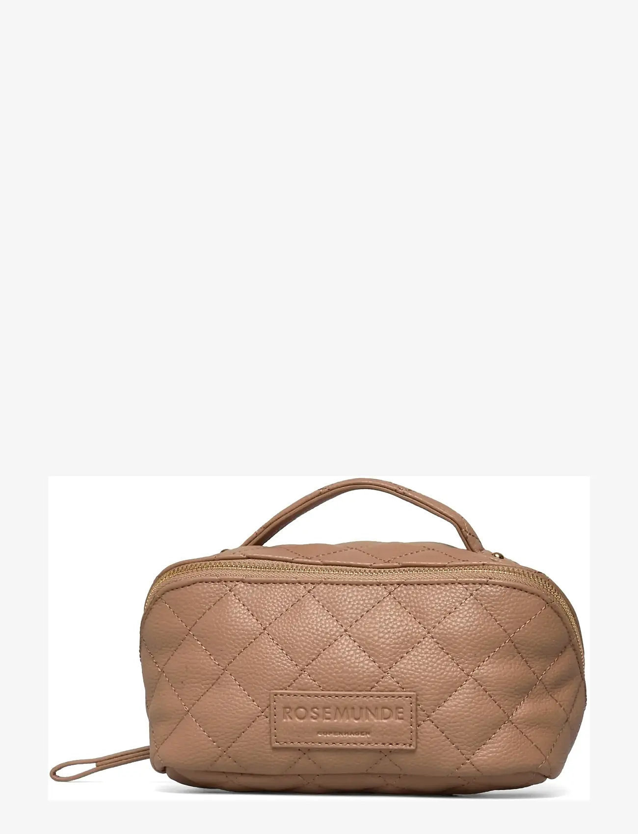 Rosemunde - RBSanya Quilted Small Cosmetics Cas - sminkväskor - delicate camel gold - 0