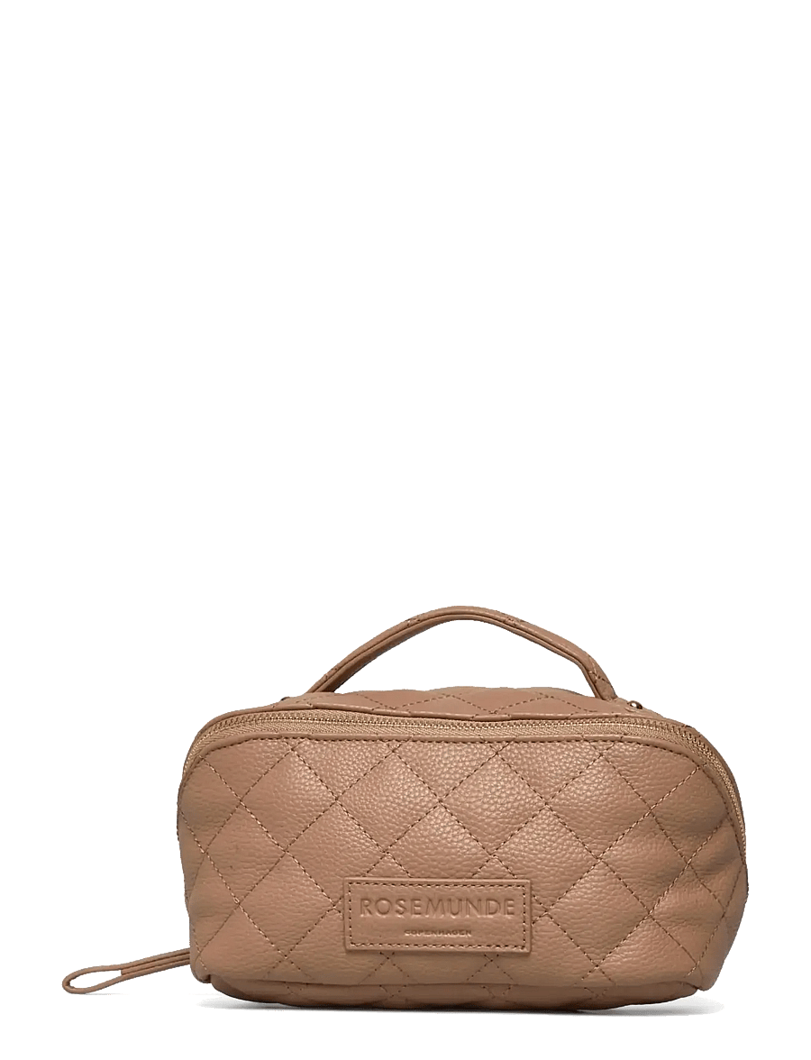 Rosemunde - RBSanya Quilted Small Cosmetics Case - makeup bags - delicate camel gold - 0