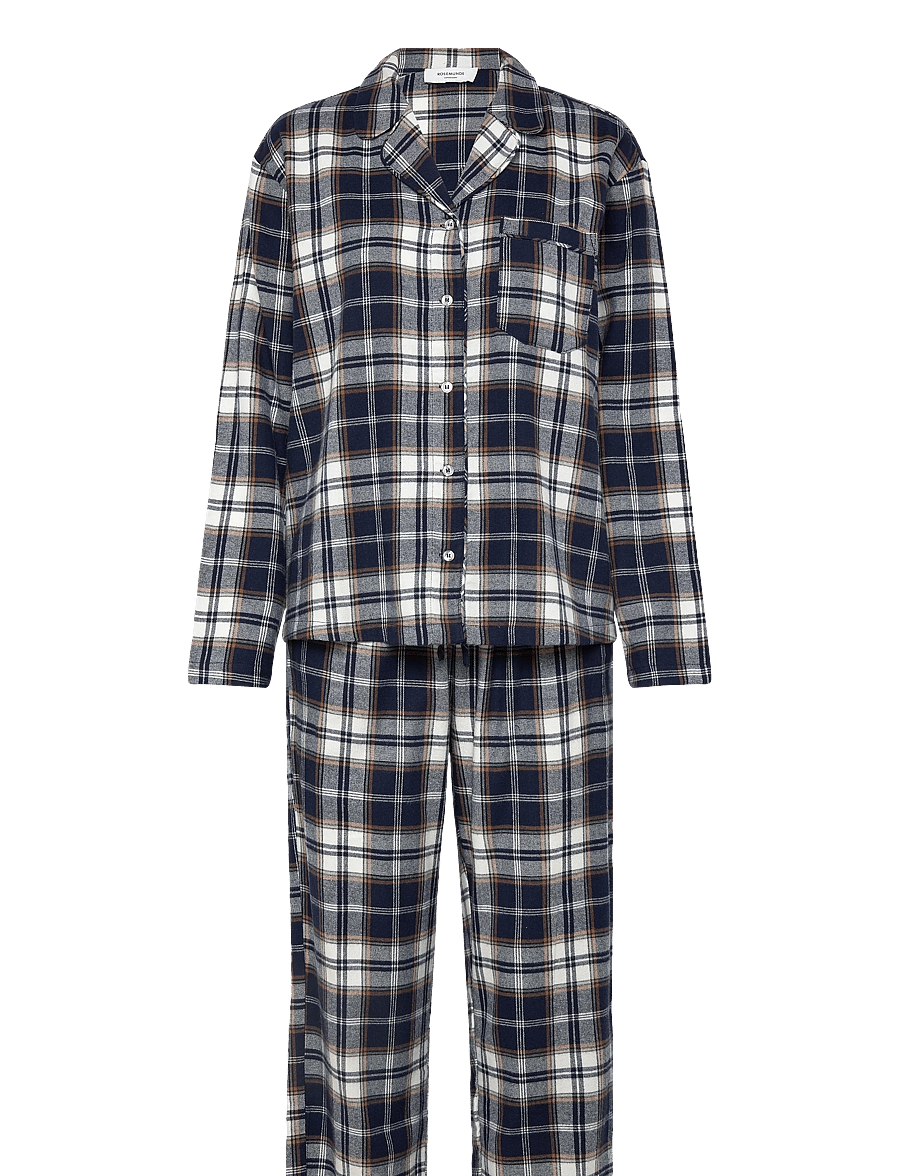 Rosemunde - RHIben LS Pyjamas Set - pyjamas - dark blue check - 0