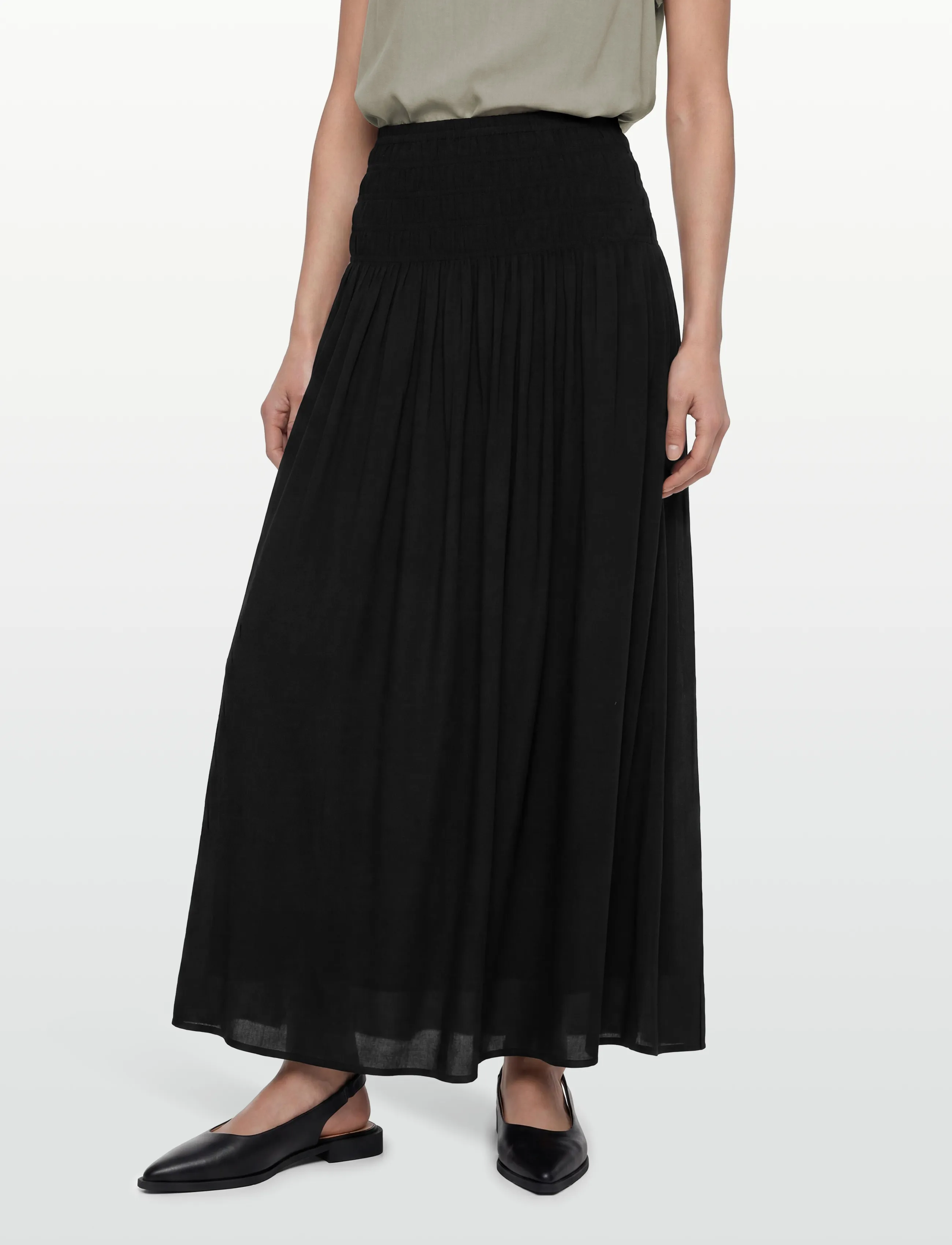 Rosemunde - RWElif Ankle Smock Skirt - maxi nederdele - black - 3
