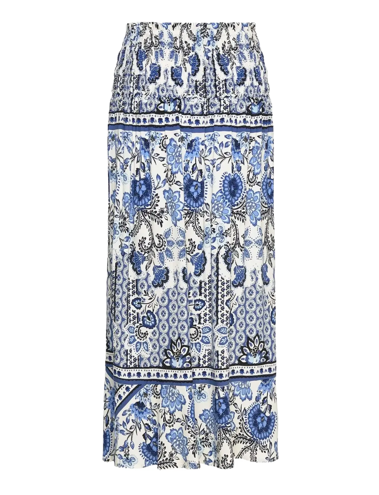 Rosemunde - RWElif Ankle Smock Skirt - maxi nederdele - blue boho print - 2