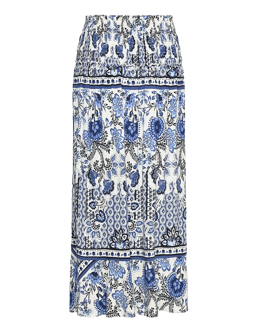 Rosemunde - RWElif Ankle Smock Skirt - maksiseelikud - blue boho print - 2