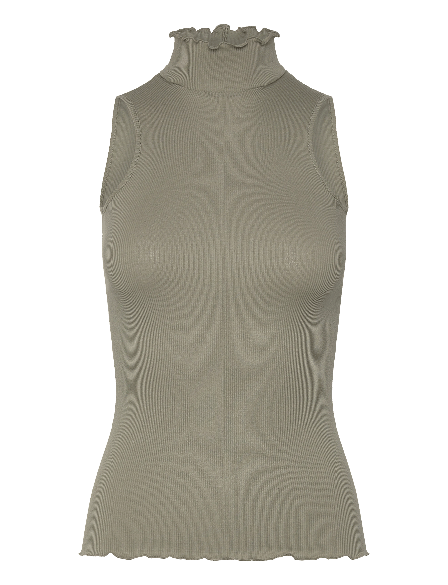 Rosemunde - RWBernadine Organic SL Top - tanktops - dried sage - 1
