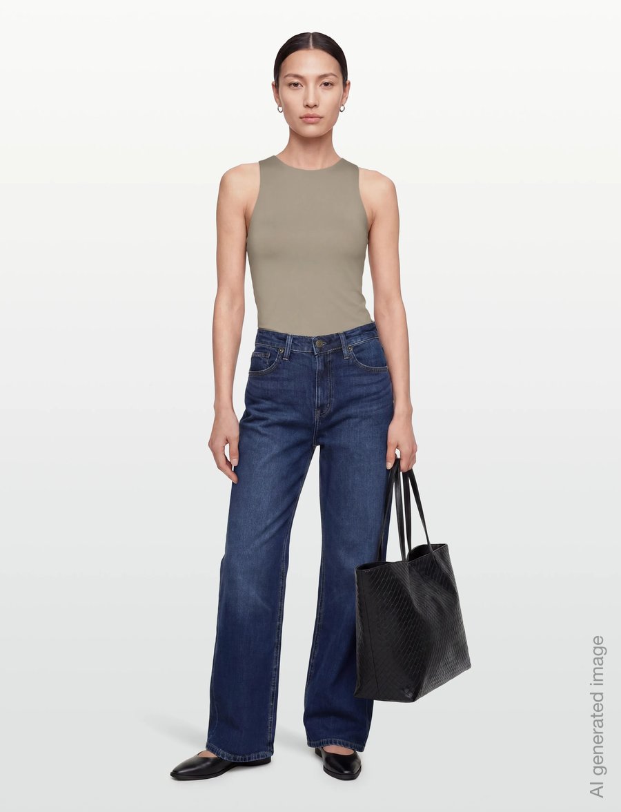 Rosemunde - RWBillie SL Boxer Tank Top - linnen - dried sage - 0
