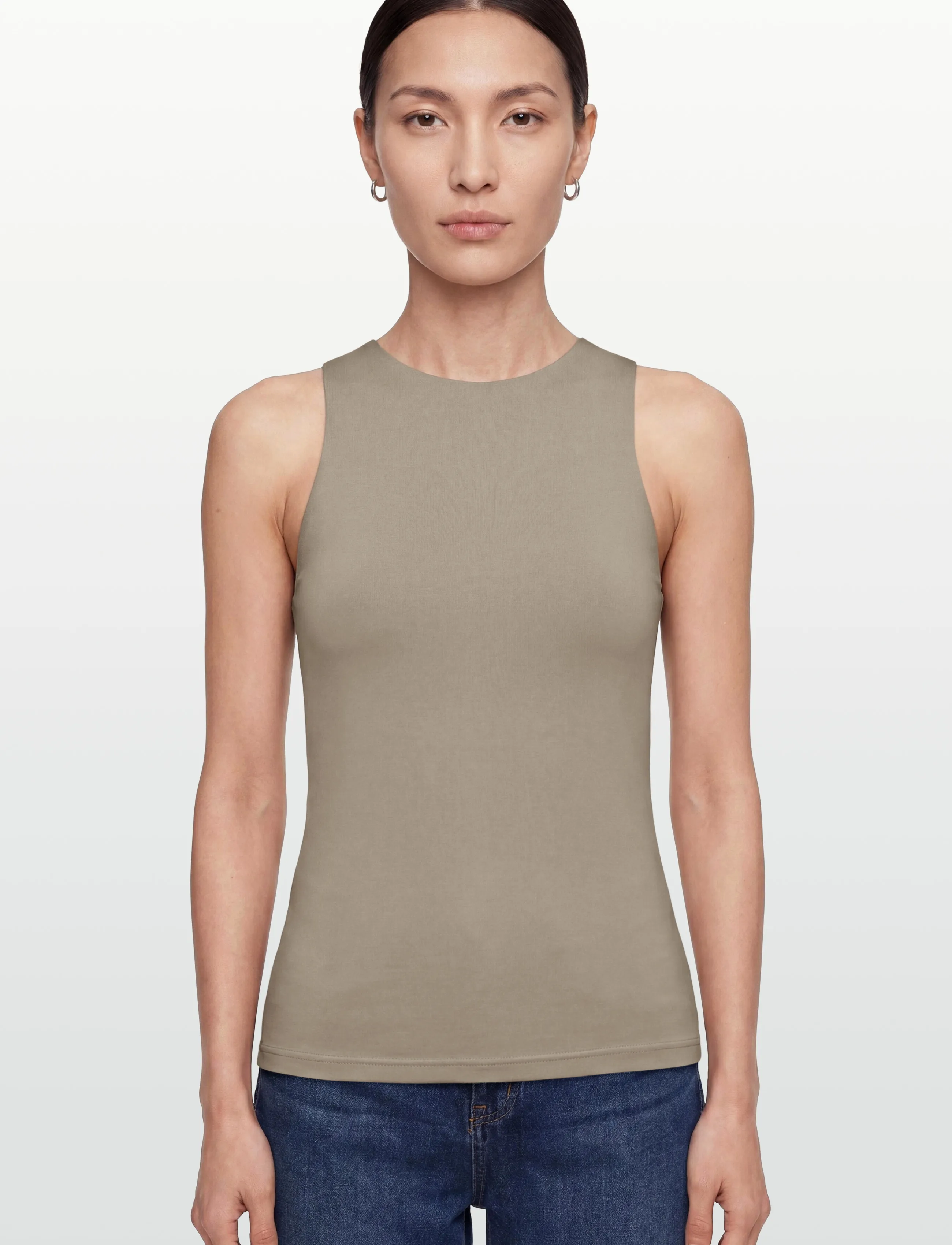 Rosemunde - RWBillie SL Boxer Tank Top - tanktops - dried sage - 3