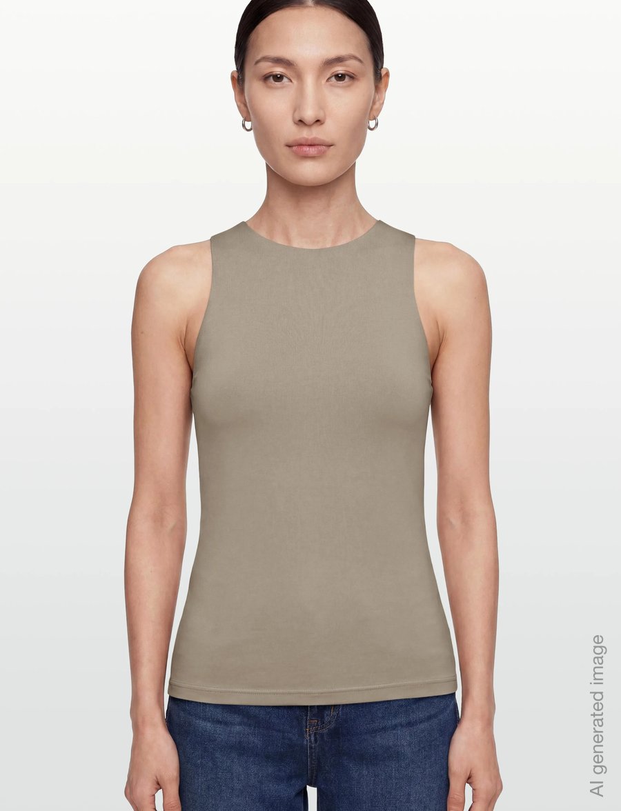 Rosemunde - RWBillie SL Boxer Tank Top - linnen - dried sage - 3