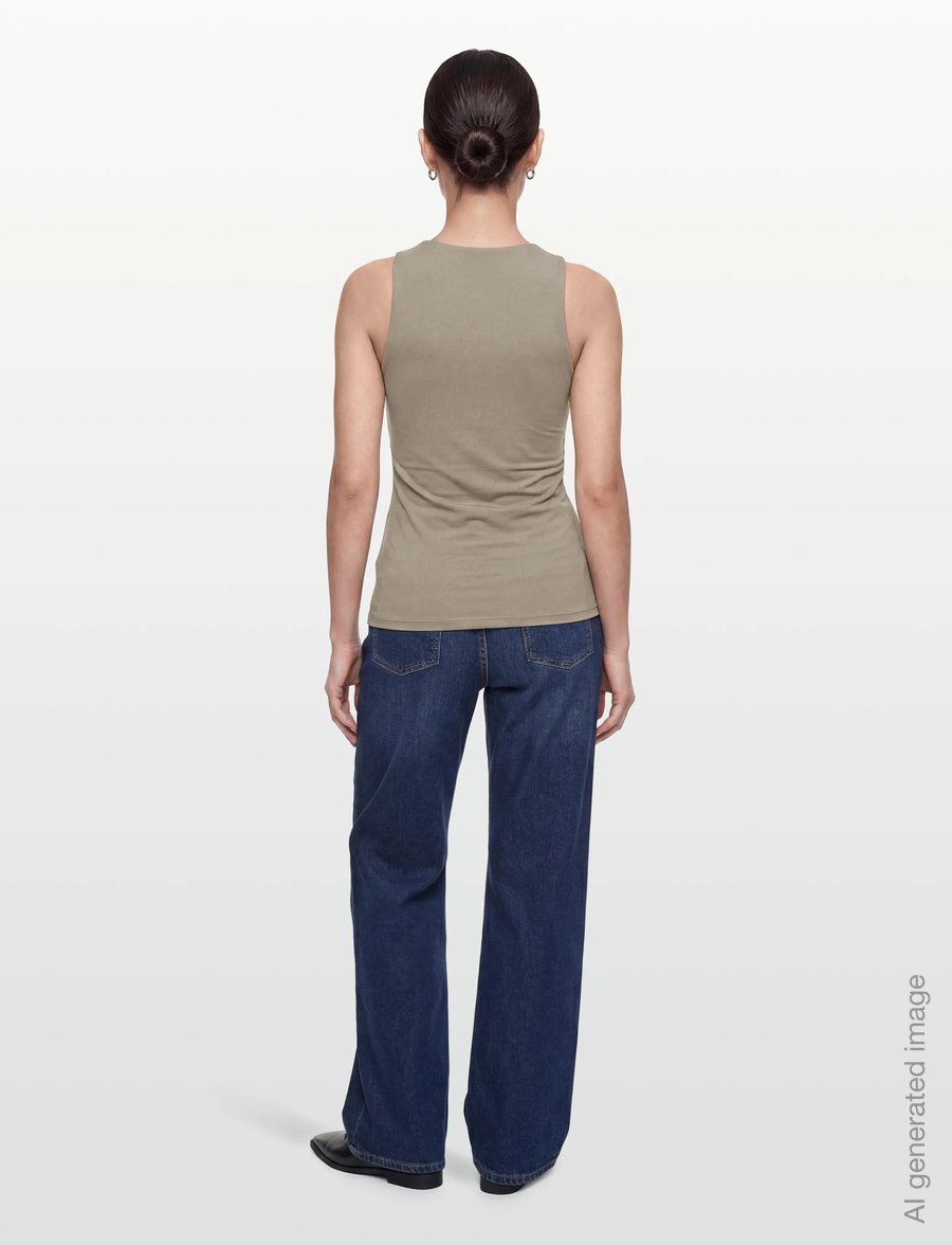 Rosemunde - RWBillie SL Boxer Tank Top - linnen - dried sage - 4