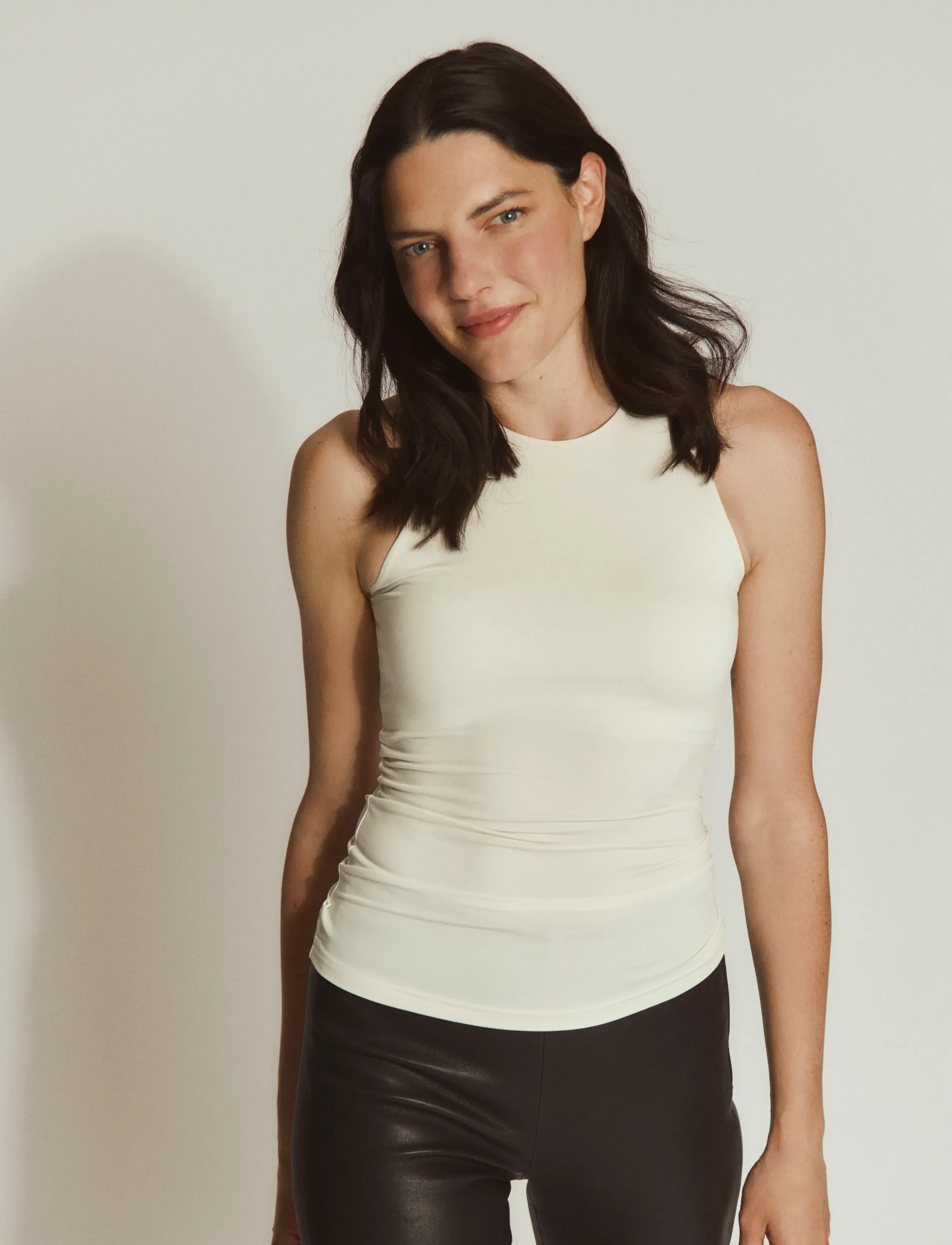 Rosemunde Rwbillie Sl Boxer Tank Top, Kvinder, Tank Top, Cream, Str: 34