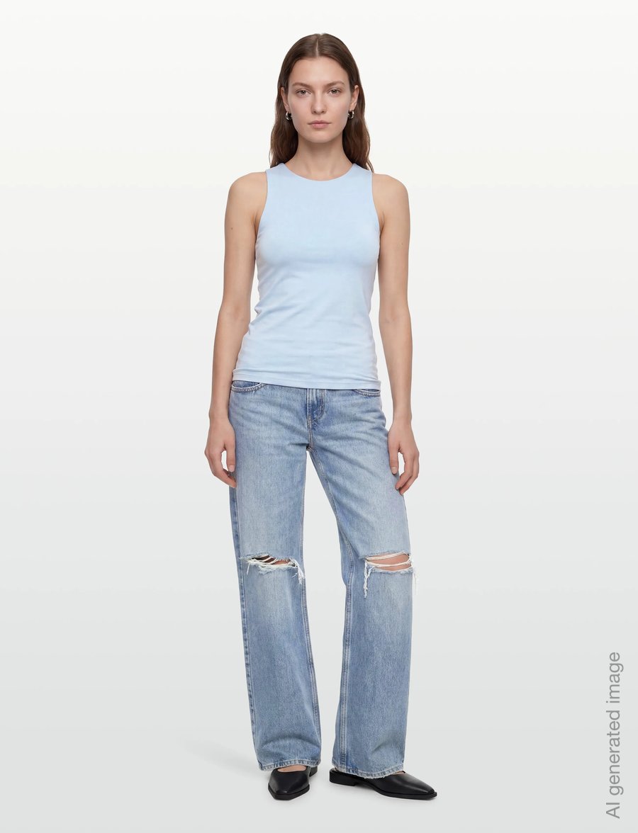 Rosemunde - RWBillie SL Boxer Tank Top - sleeveless tops - nantucket blue - 0