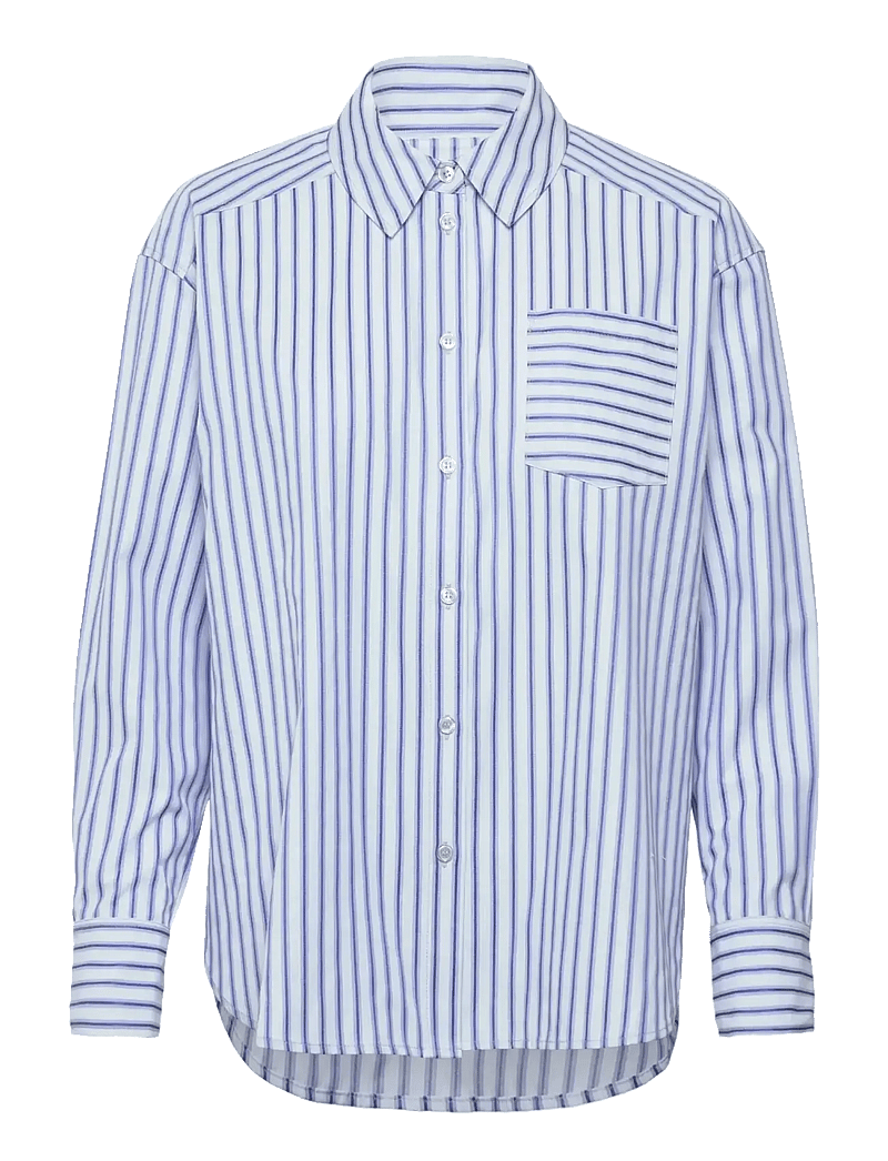 Rosemunde - RWUlla LS Oversize Shirt - chemises à manches longues - baby blue stripe - 1