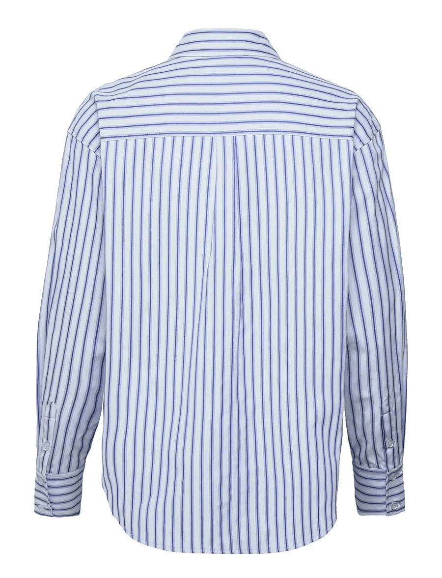 Rosemunde - RWUlla LS Oversize Shirt - pikkade varrukatega särgid - baby blue stripe - 2