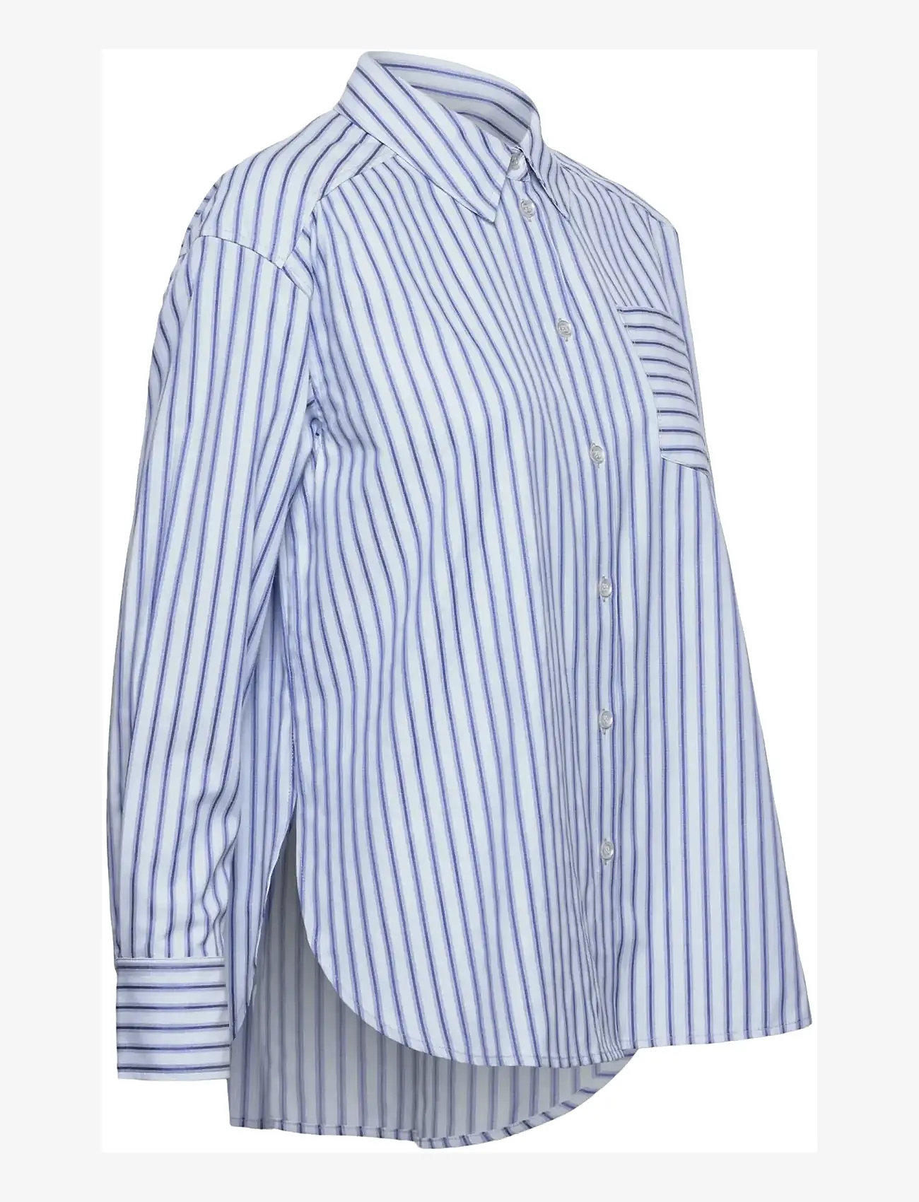 Rosemunde - RWUlla LS Oversize Shirt - langærmede skjorter - baby blue stripe - 3