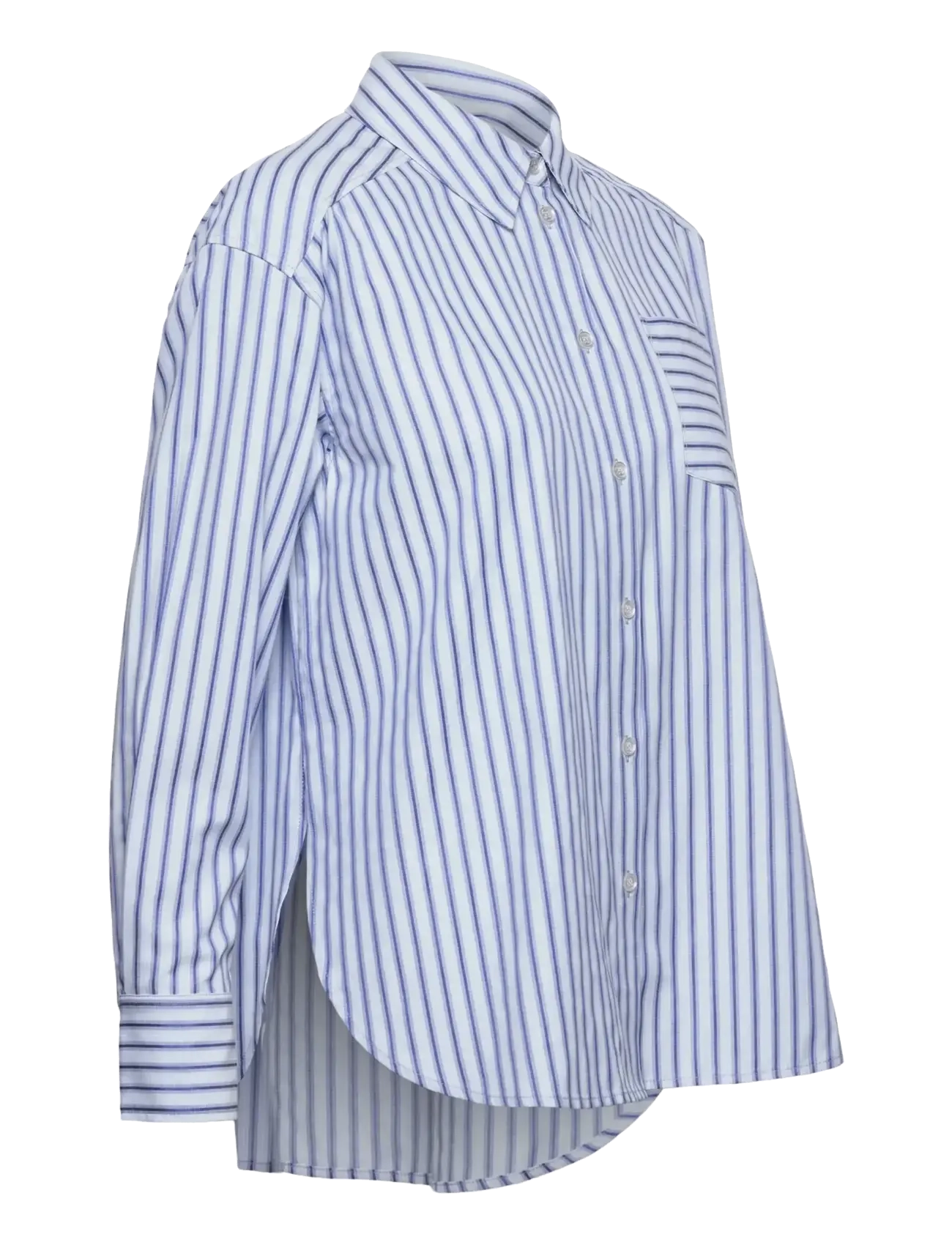 Rosemunde - RWUlla LS Oversize Shirt - långärmade skjortor - baby blue stripe - 3
