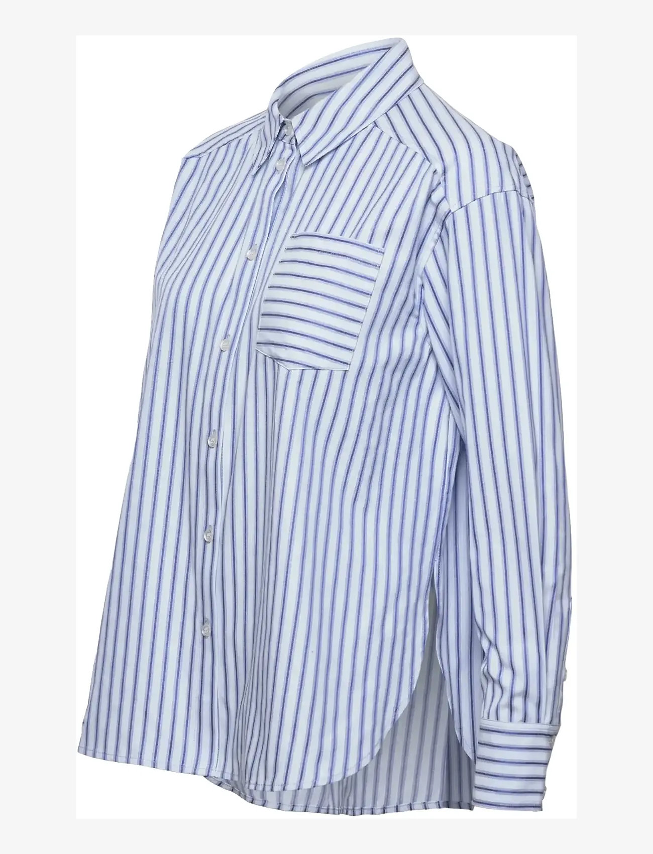 Rosemunde - RWUlla LS Oversize Shirt - langærmede skjorter - baby blue stripe - 4