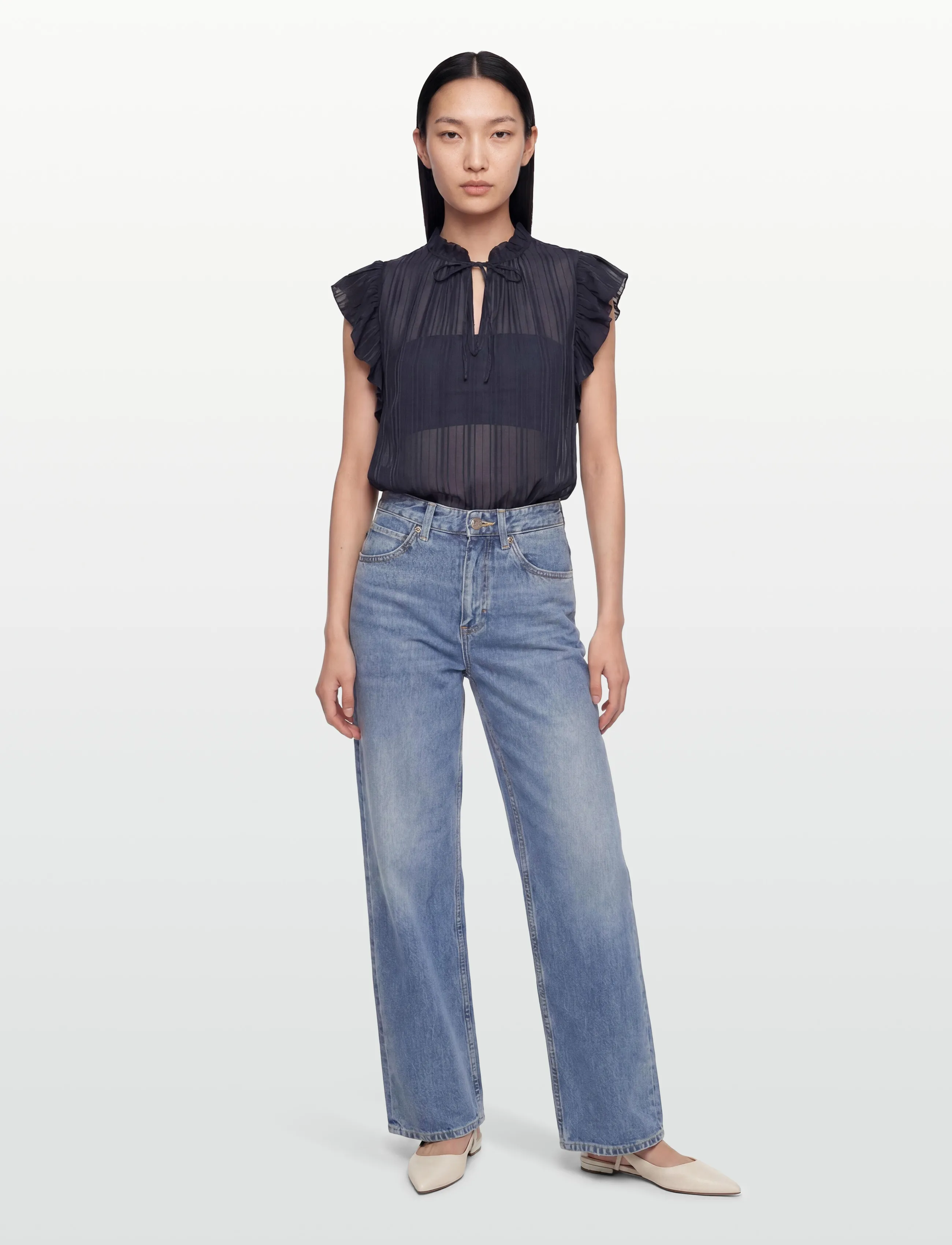 Rosemunde Rwgloria Sl Top, 34, Navy, Bluser > Kortærmede, Dame