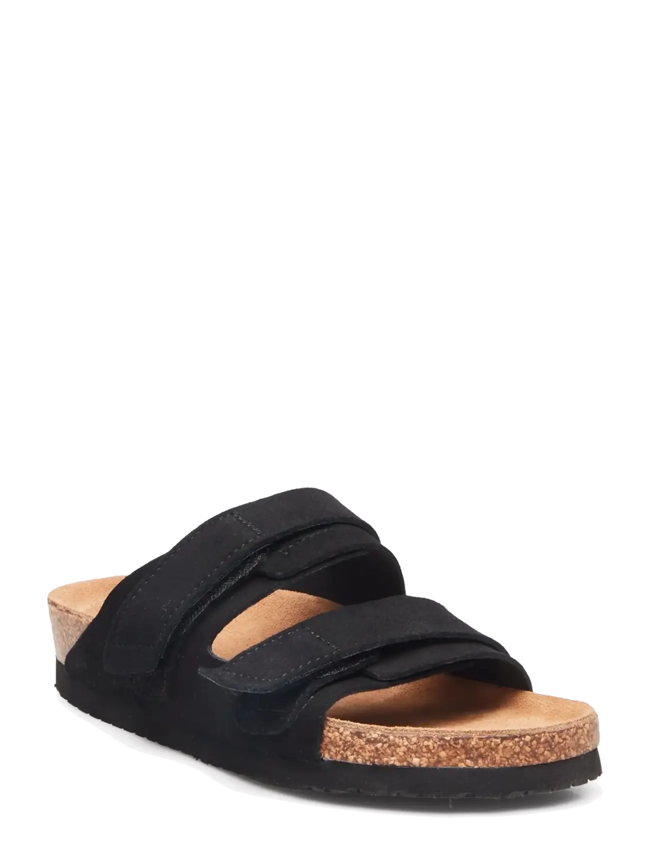 Rosemunde Rhcolina Leather Suede Strap Sandal, 36, Black, Sandaler > Flade Sandals, Dame