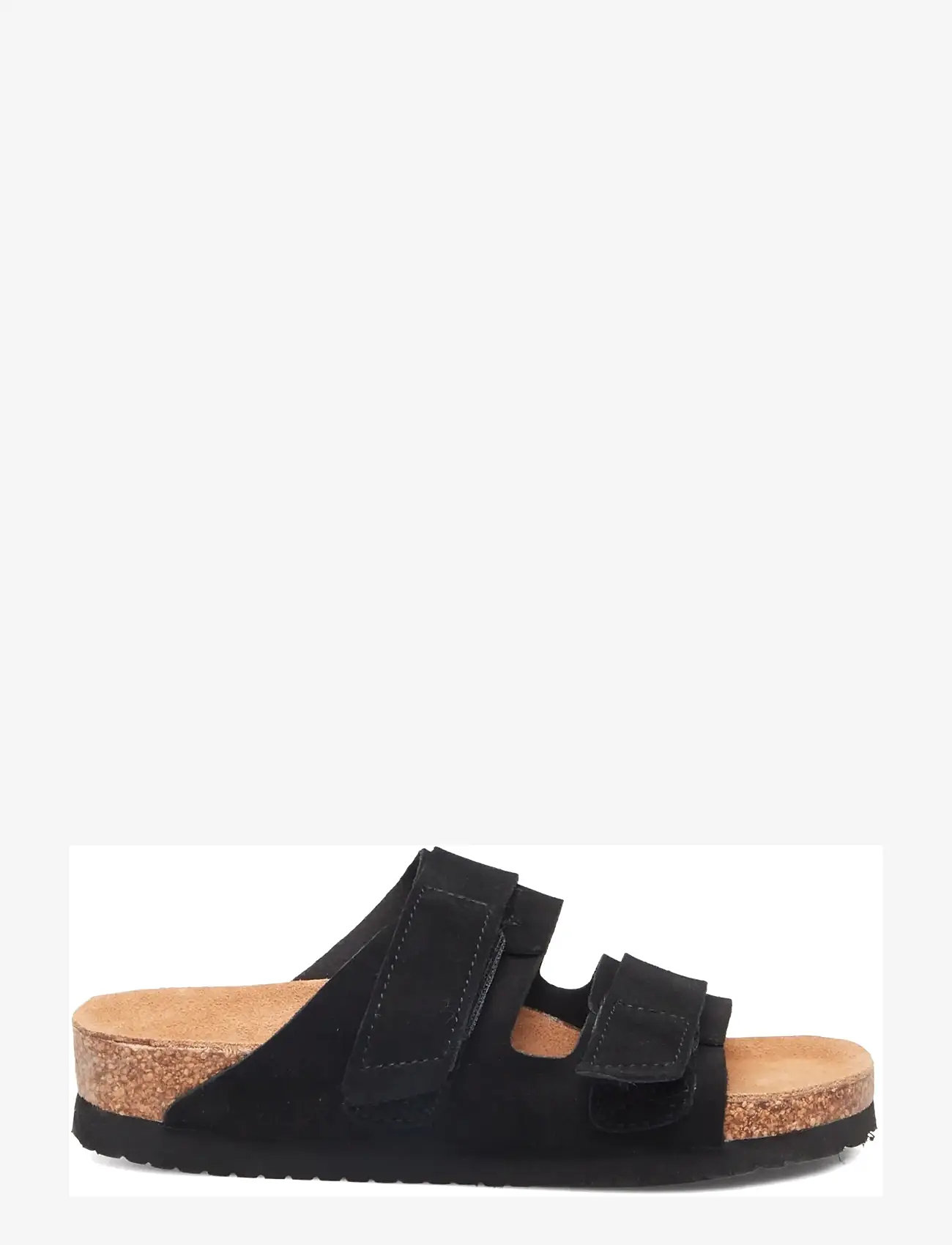 Rosemunde - RHColina Leather Suede Strap Sandal - flade sandaler - black - 1