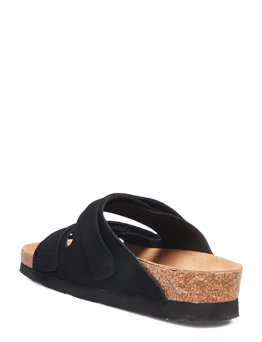 Rosemunde - RHColina Leather Suede Strap Sandal - madalad sandaalid - black - 2