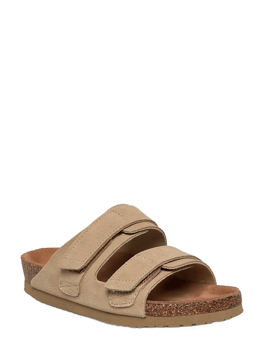 Rosemunde - RHColina Leather Suede Strap Sandal - madalad sandaalid - taupe - 0