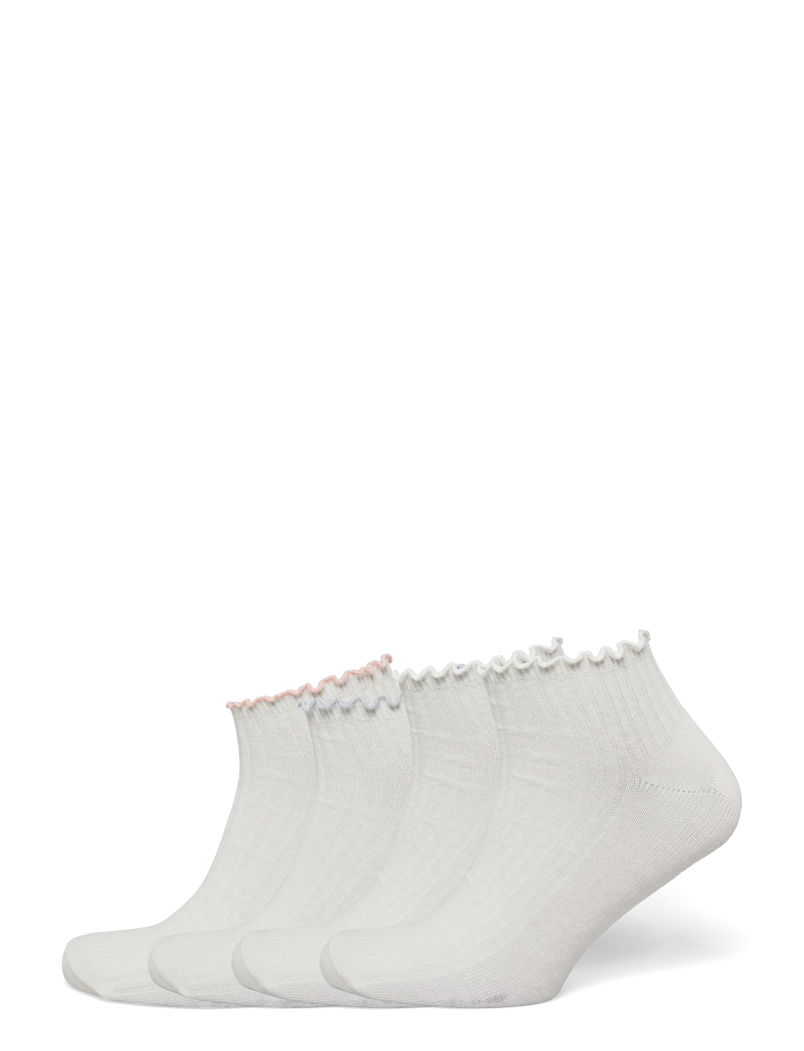 Rosemunde RHSisse Footie Socks - 4-pack - Ankelstrumpor - WHITE W/ NANTUCKET BLUE WHITE / white