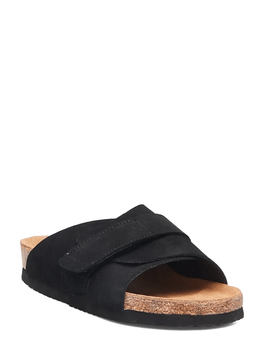 Rosemunde - RHWColina Leather Suede Sandal - flade sandaler - black - 0