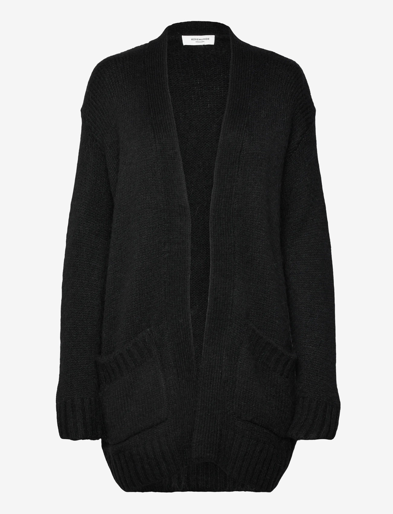 Rosemunde - RWTulip Wool Blend Long Knit Cardig - kardiganid - black - 0