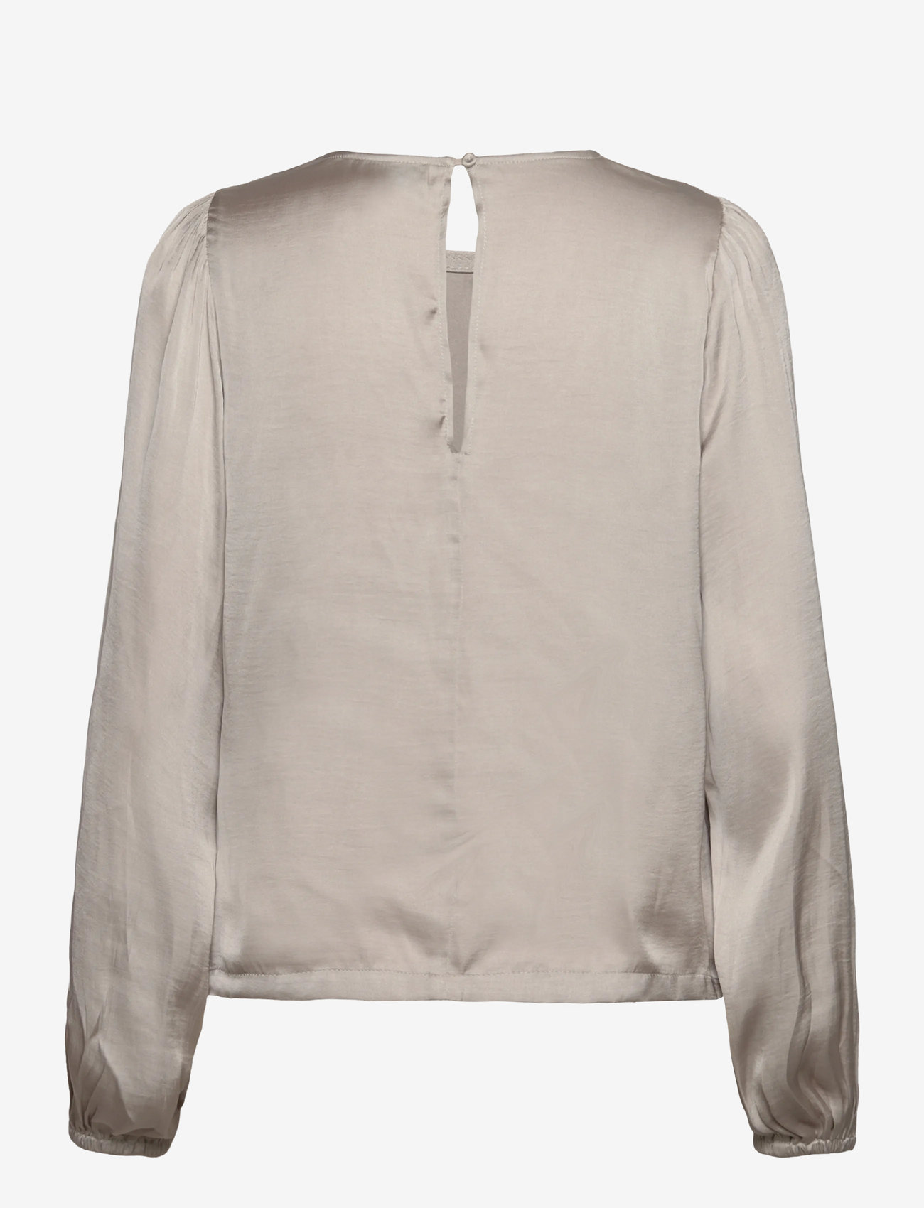 Rosemunde - RWMessina LS Regular Blouse - långärmade blusar - silver lining - 1