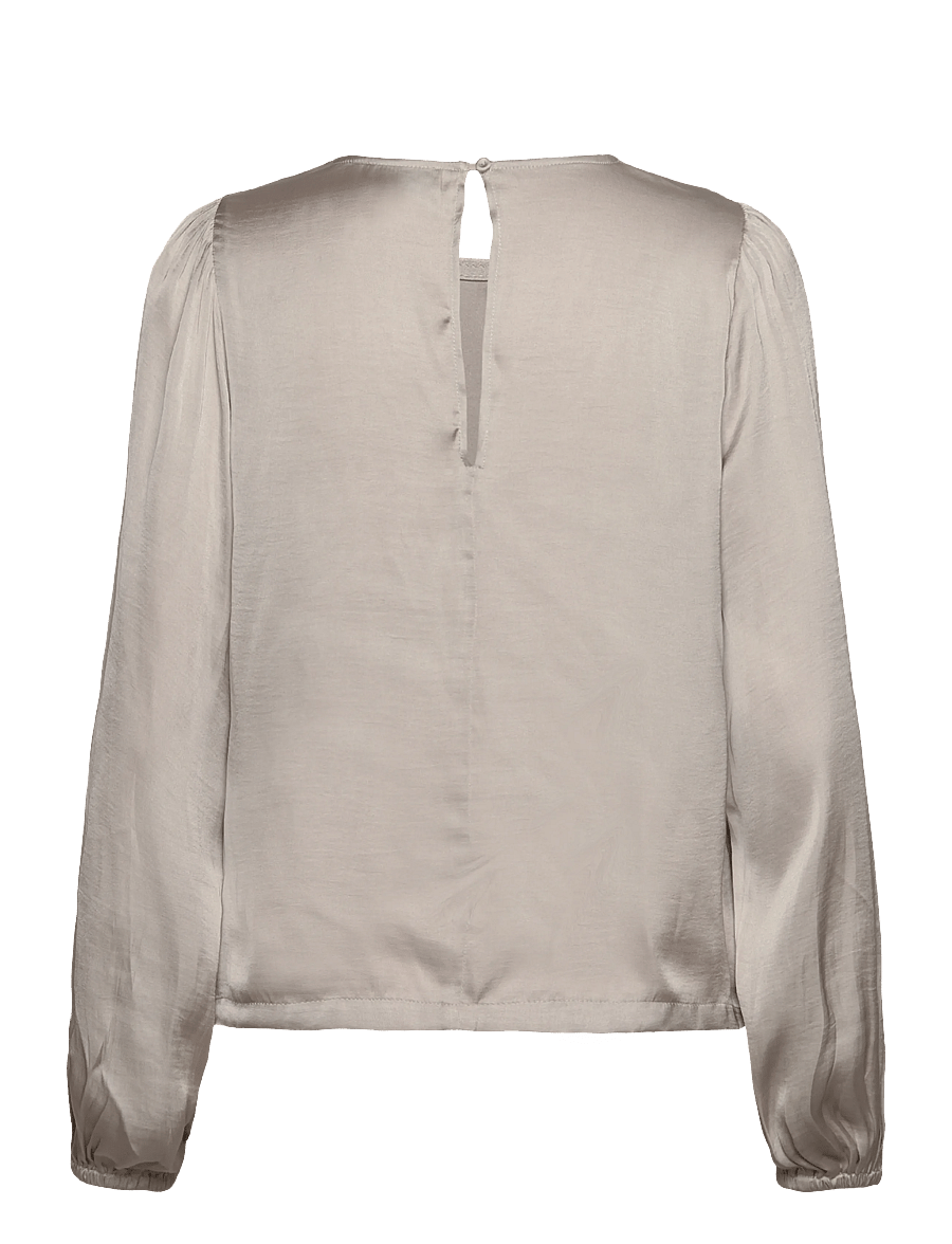 Rosemunde - RWMessina LS Regular Blouse - long sleeved blouses - silver lining - 1