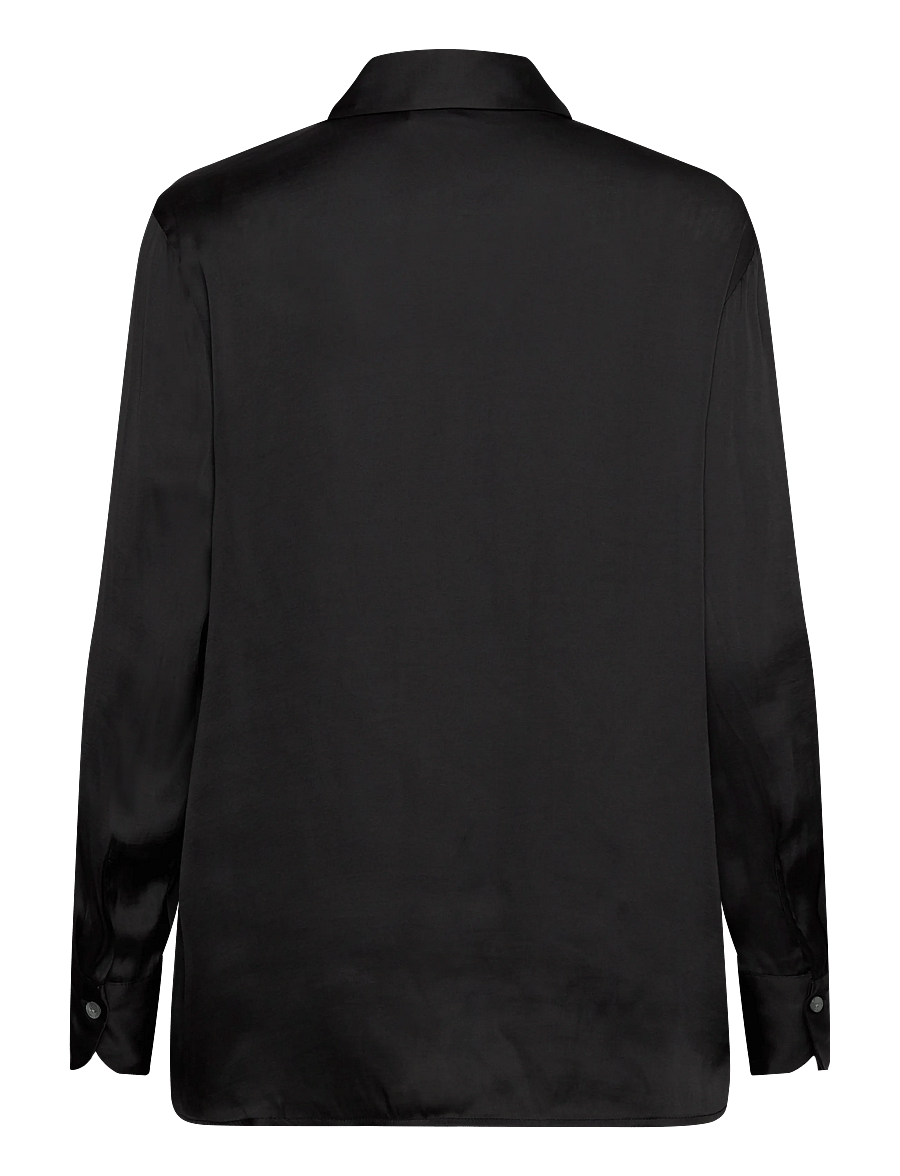 Rosemunde - RWMessina LS Bow Shirt - langärmlige hemden - black - 1