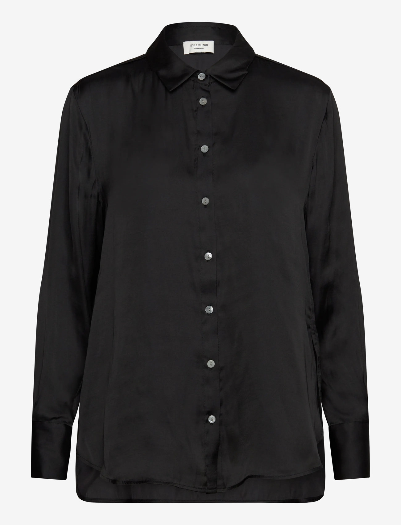 Rosemunde - RWMessina LS Bow Shirt - long-sleeved shirts - black - 2