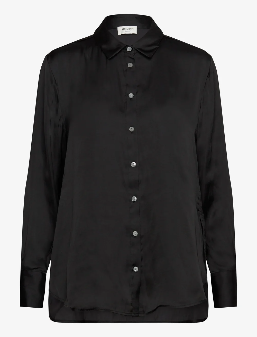 Rosemunde - RWMessina LS Bow Shirt - langärmlige hemden - black - 2