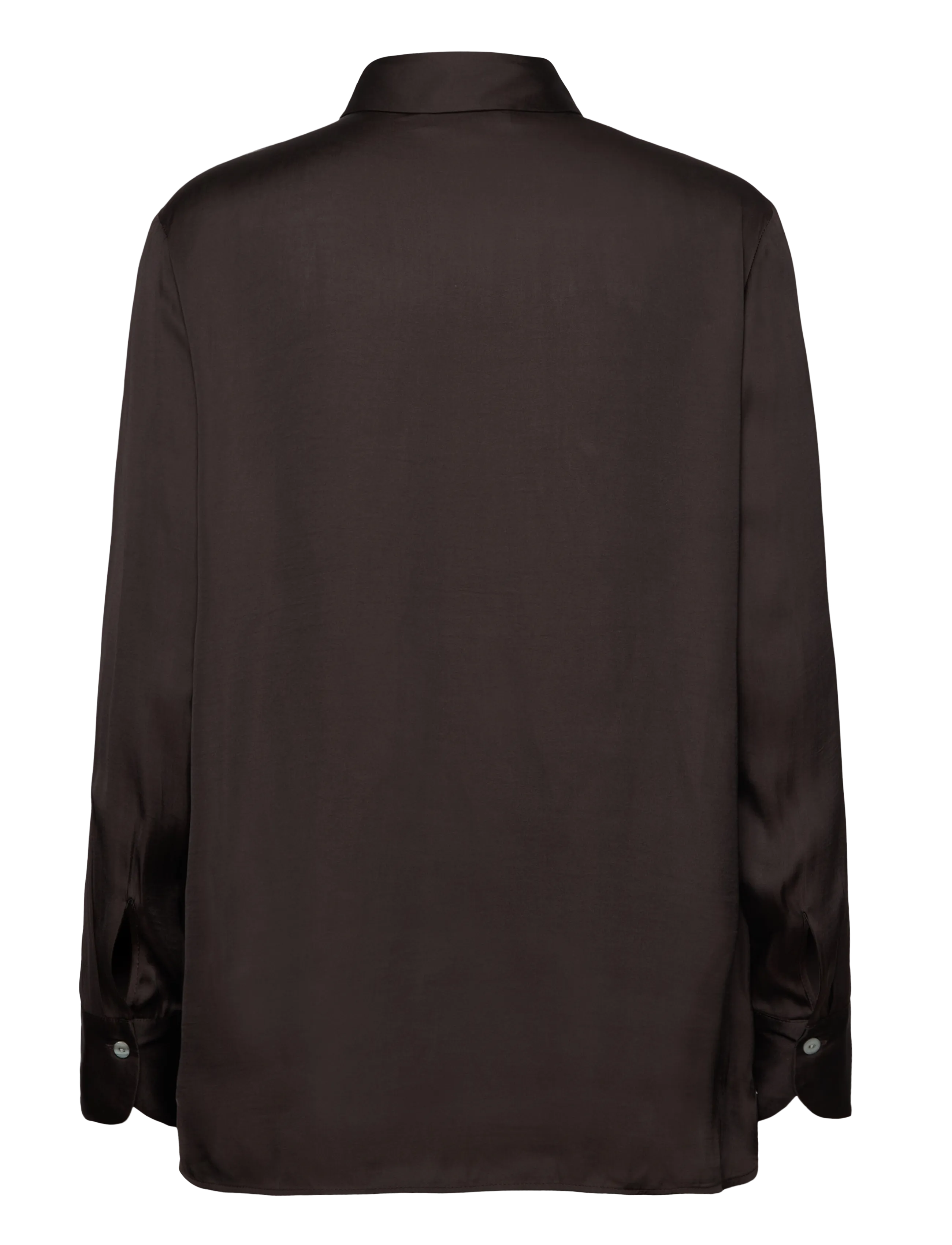 Rosemunde - RWMessina LS Bow Shirt - langärmlige hemden - ganache - 1