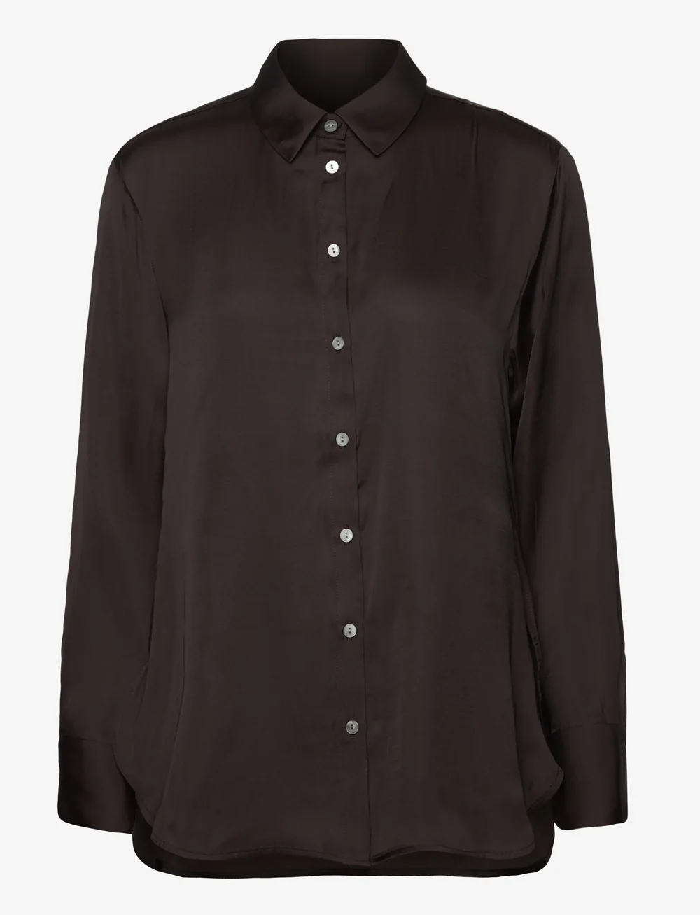 Rosemunde - RWMessina LS Bow Shirt - langærmede skjorter - ganache - 2