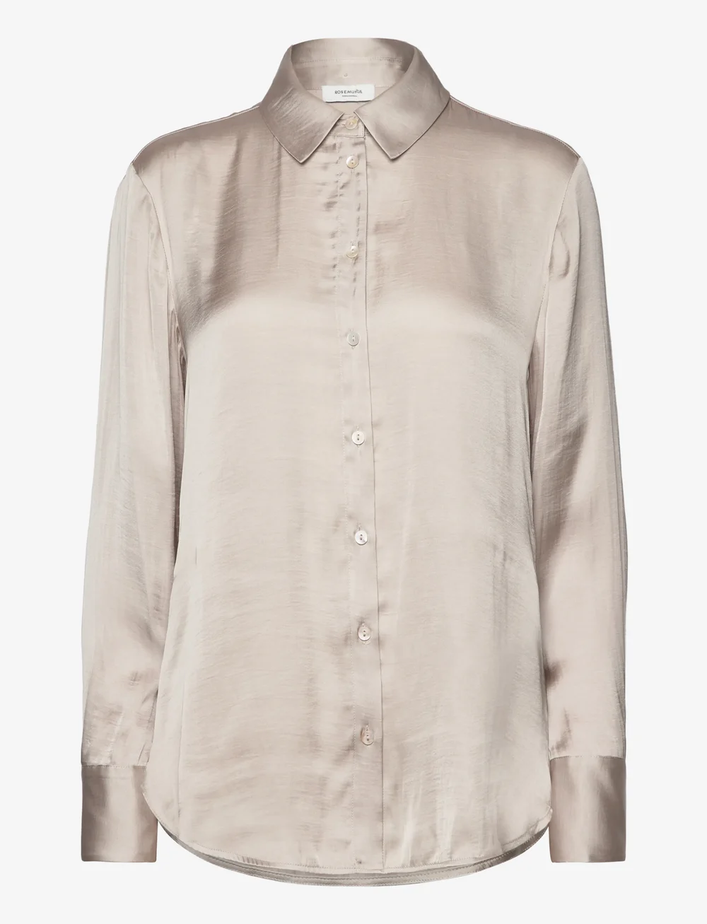 Rosemunde - RWMessina LS Bow Shirt - langärmlige hemden - silver lining - 2