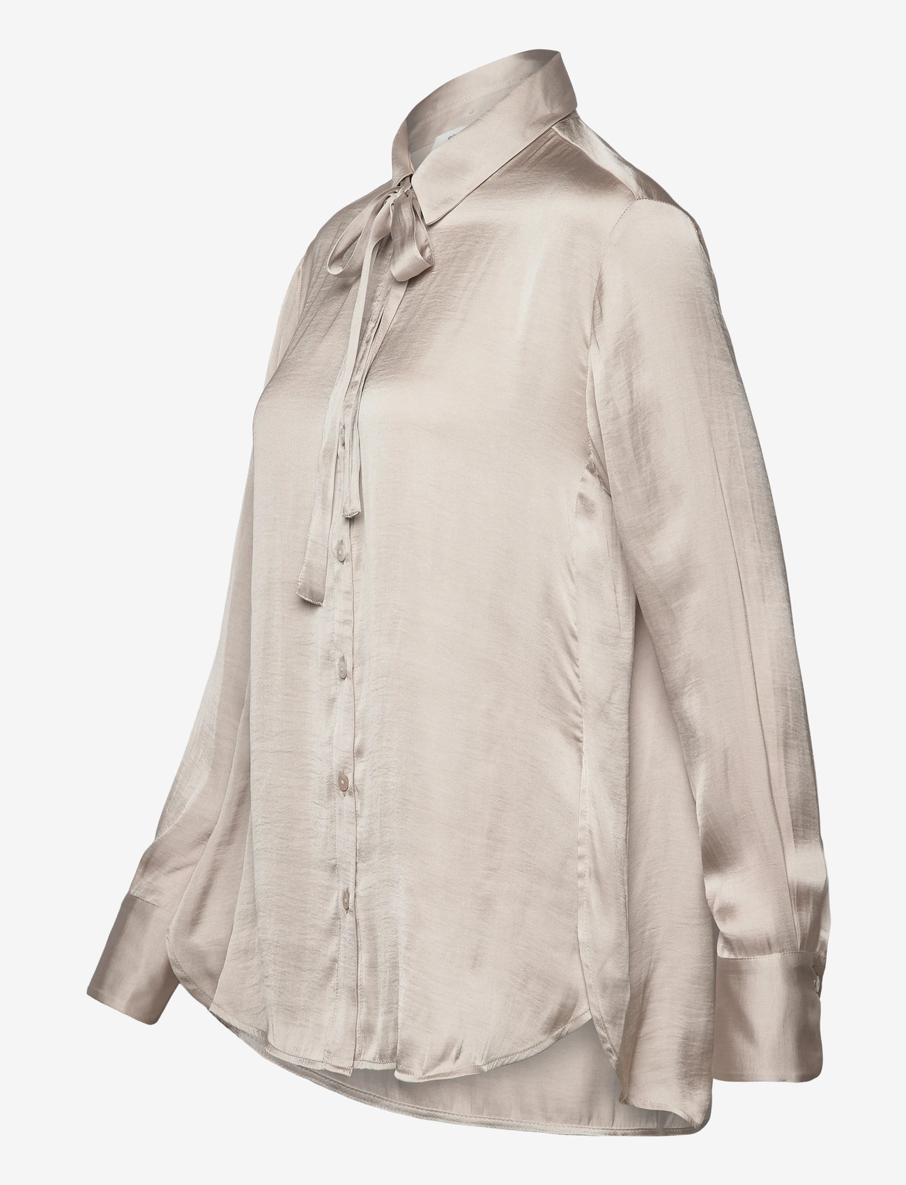 Rosemunde - RWMessina LS Bow Shirt - long-sleeved shirts - silver lining - 3